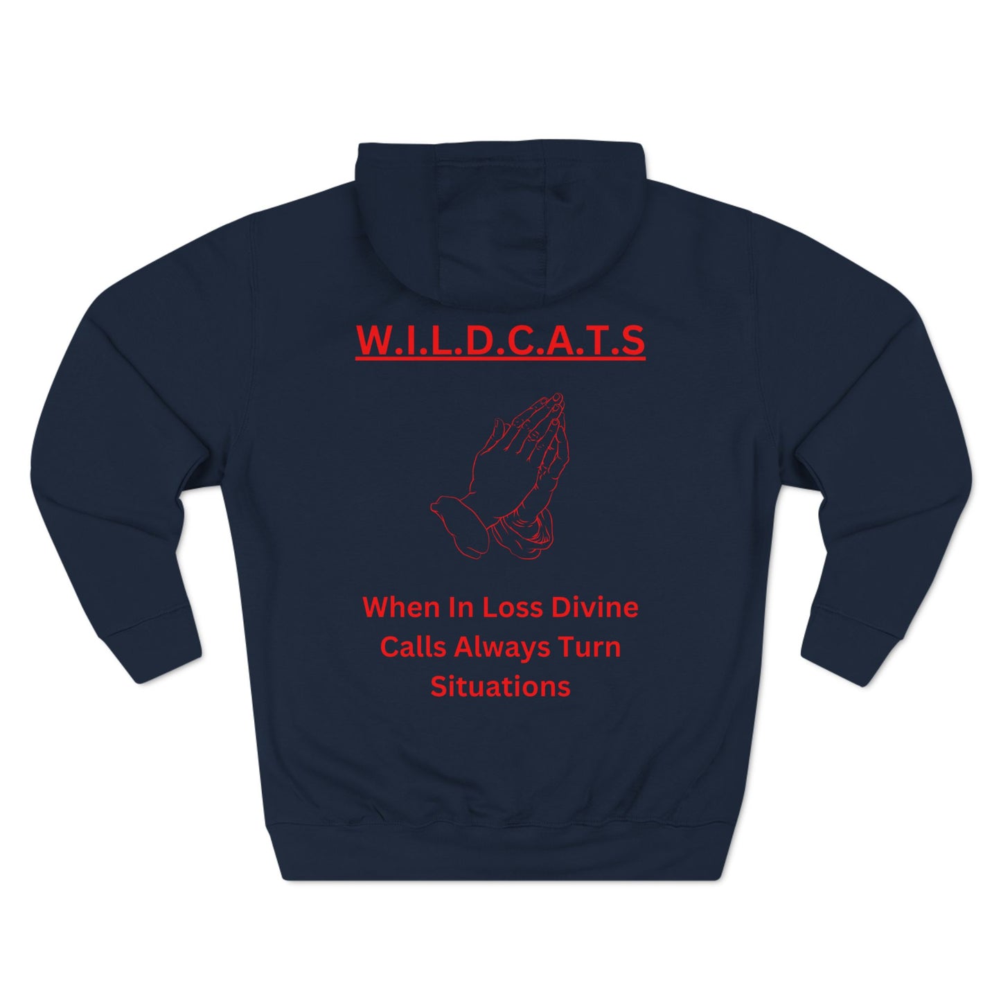 Wildcats Christian Red Letters & Picture Hoodie