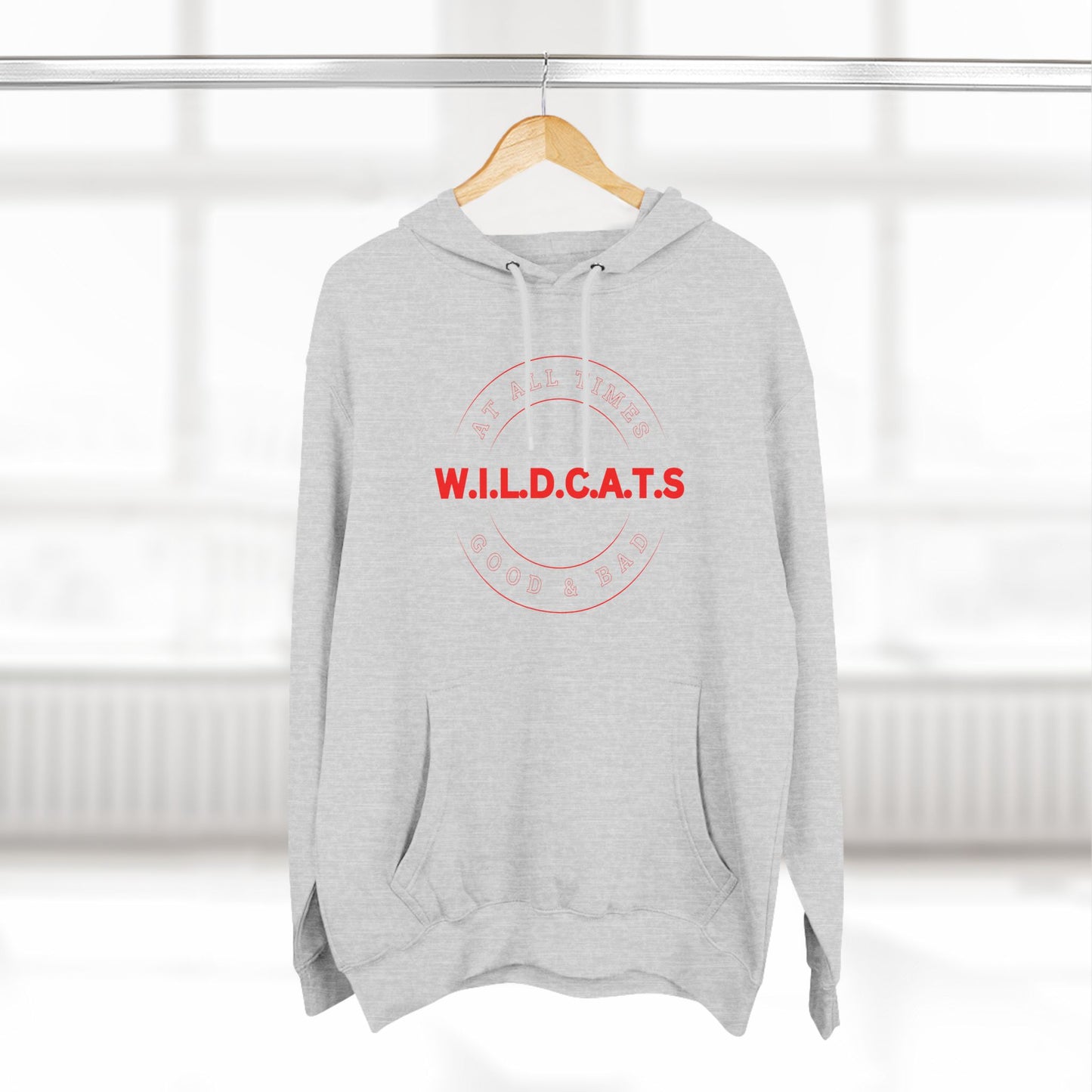 Wildcats Christian Red Letters & Picture Hoodie