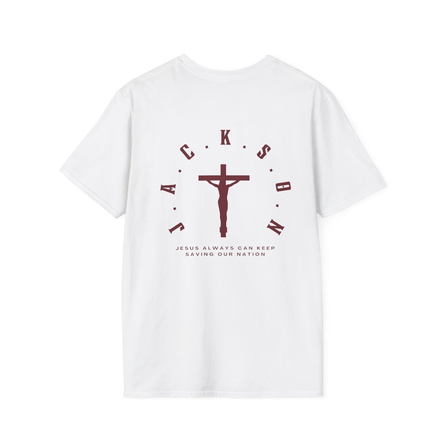 Jackson Believing Christian Marron Letters & Cross