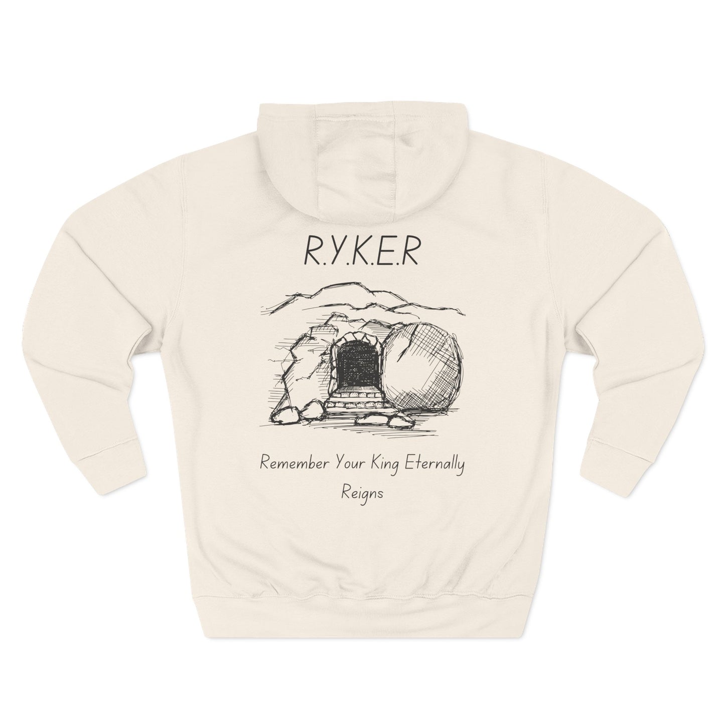 RYKER Christian Black Letters Hoodie
