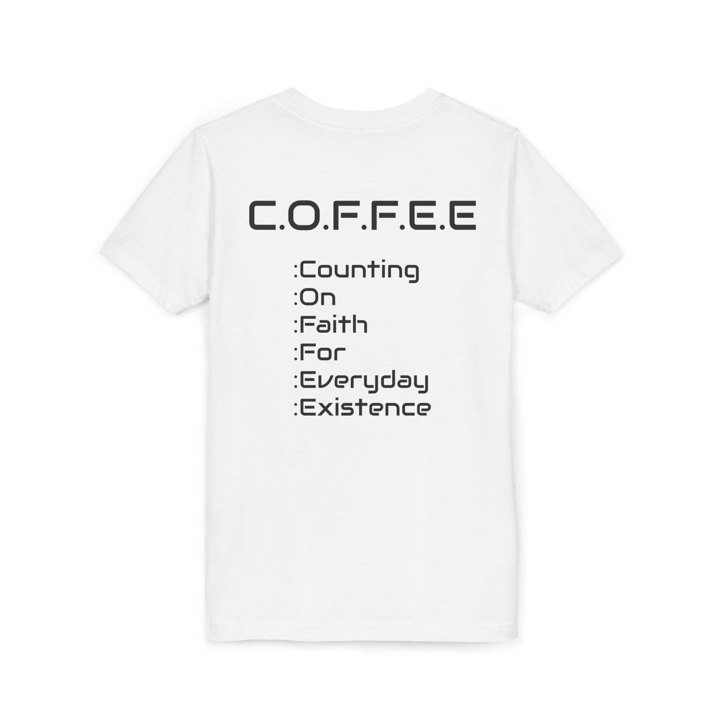 Youth Adult Coffee Christian Black Words Only