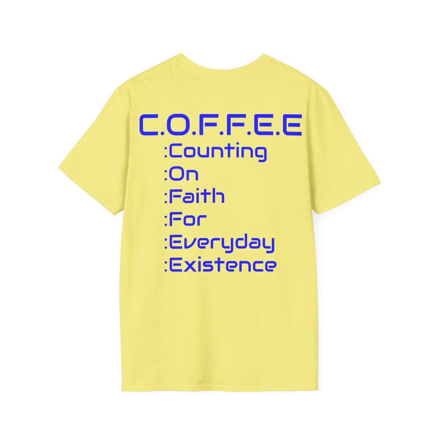 Adult Coffee Christian Blue Words Only