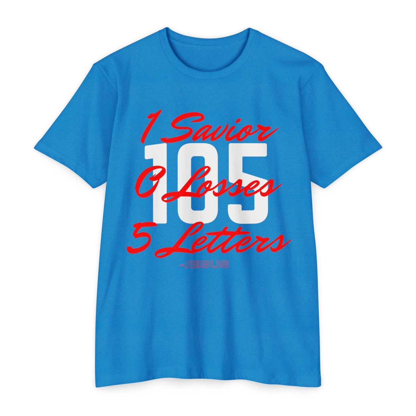 Adult 105 Christian Red and White Letters Blended
