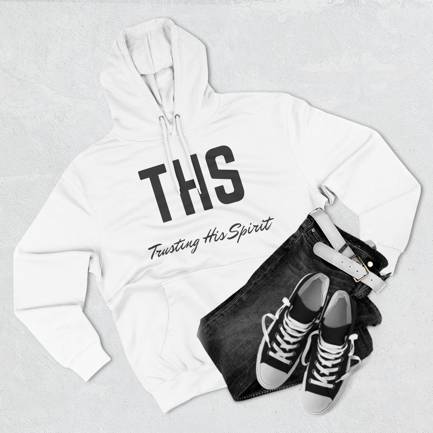 Adult THS Christian Black Letters Hoodie