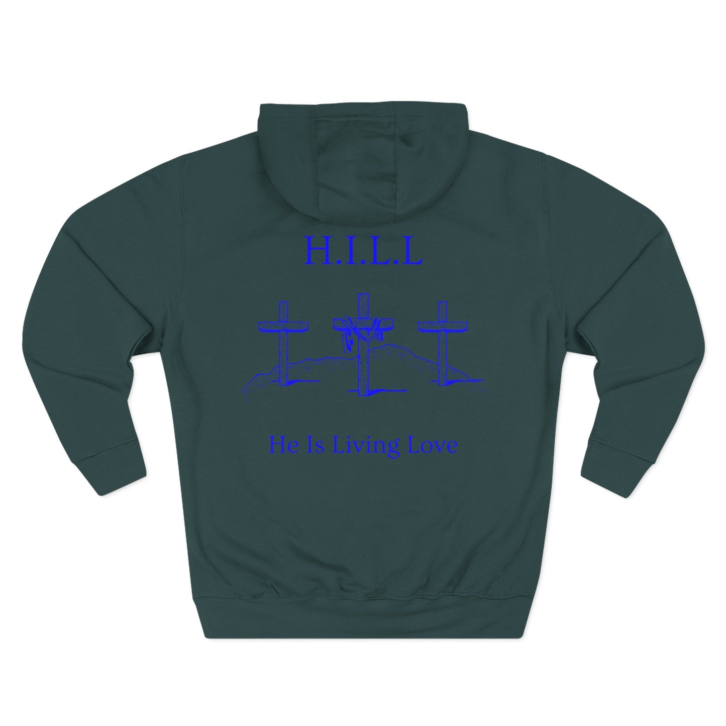 Hill Christian Blue Words Hoodie