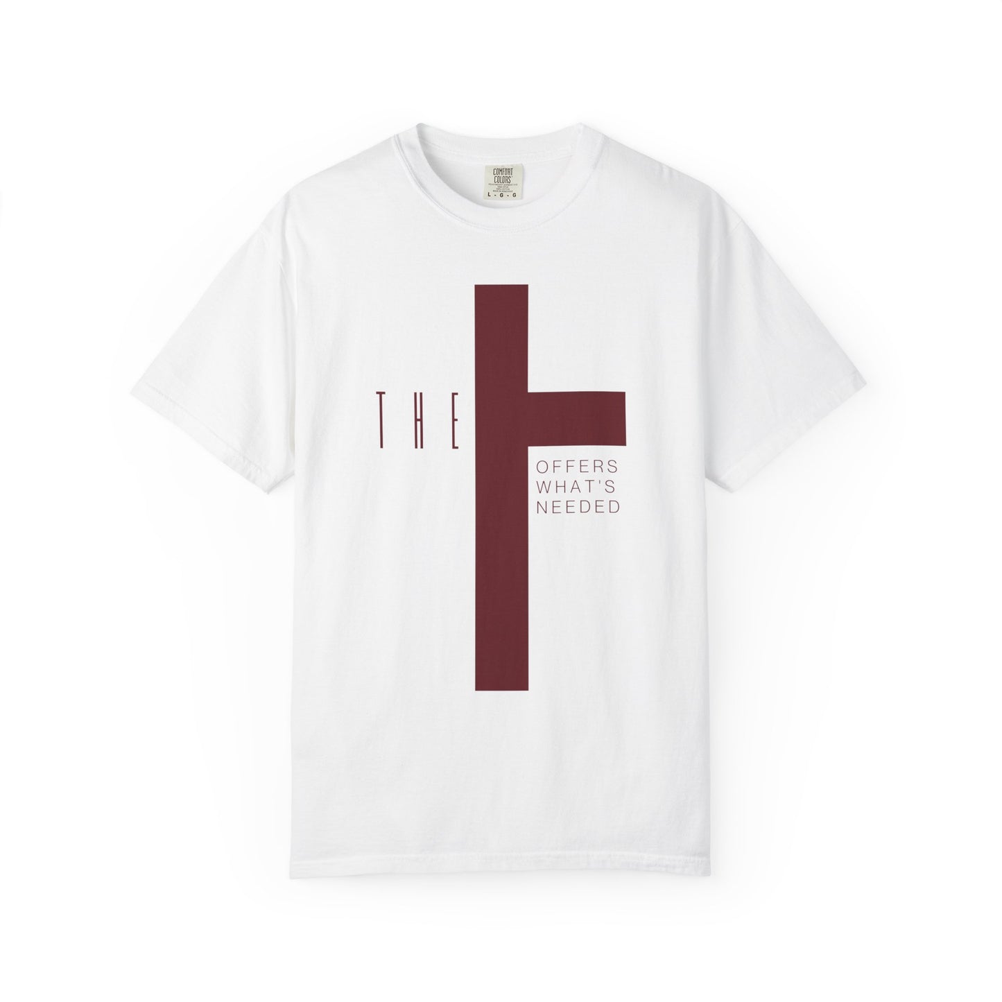 Adult T-Town Christian Marron Letters & Cross