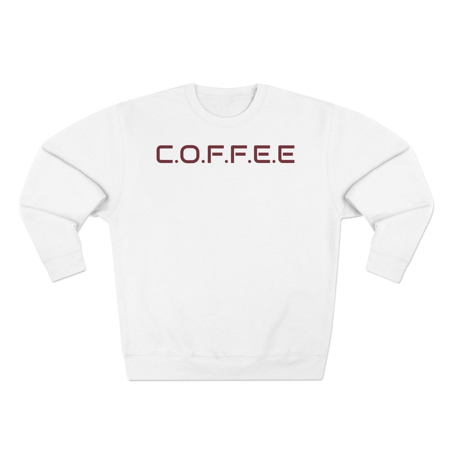 Adult Coffee Christian Marron Words Only Crewneck