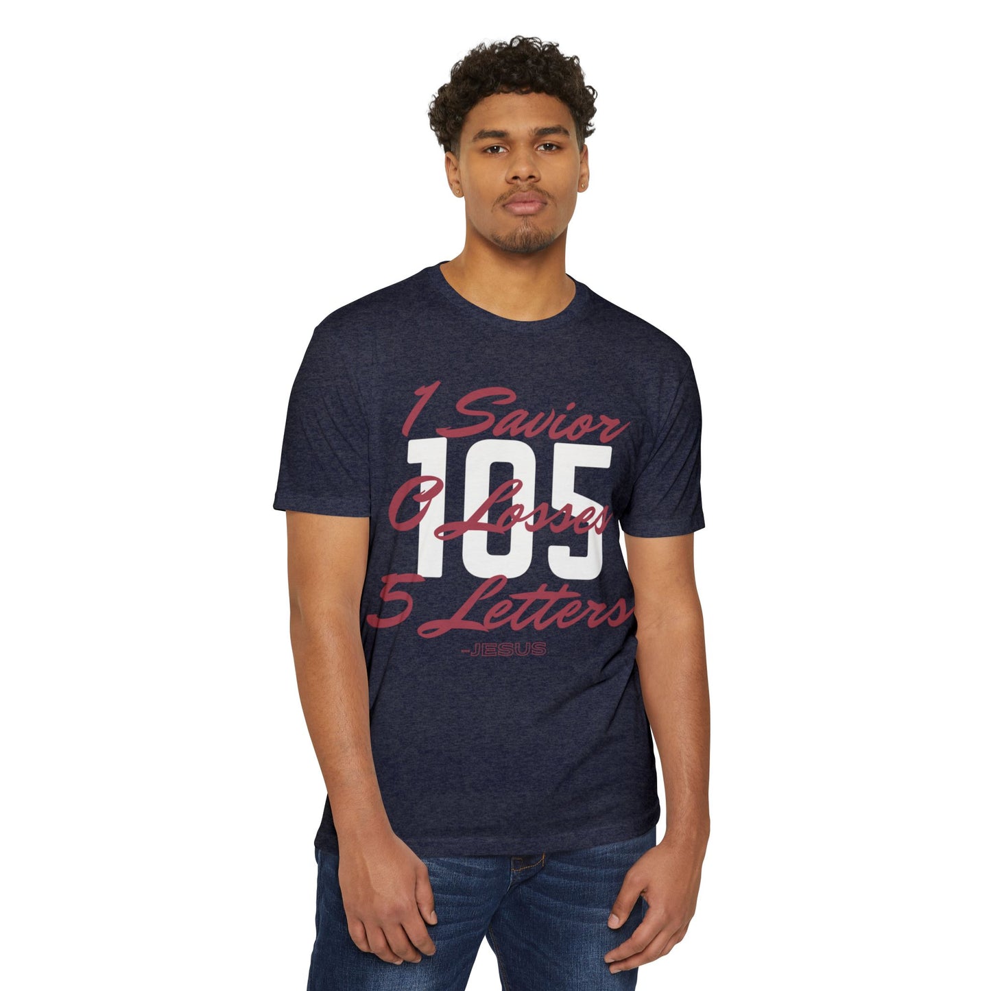 Adult 105 Christian Marron and White Letters Blended