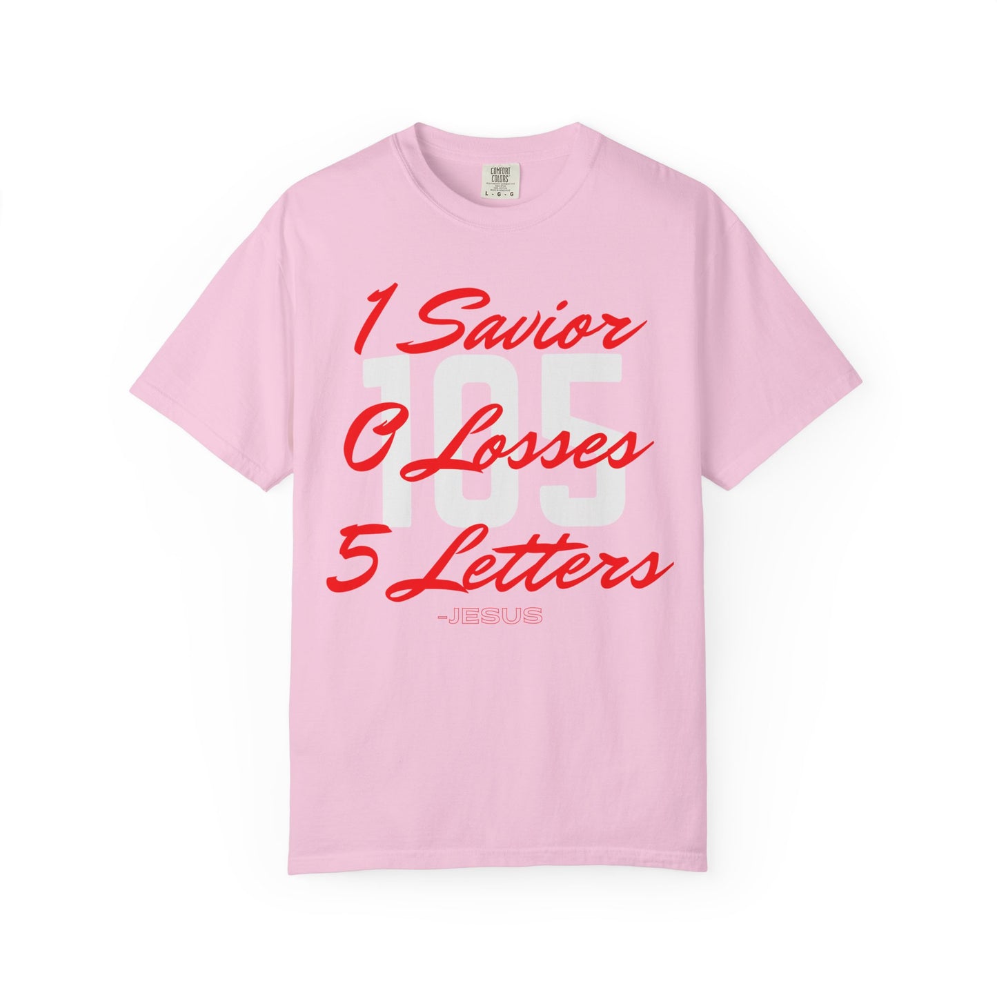 Adult 105 Christian Red and White Letters