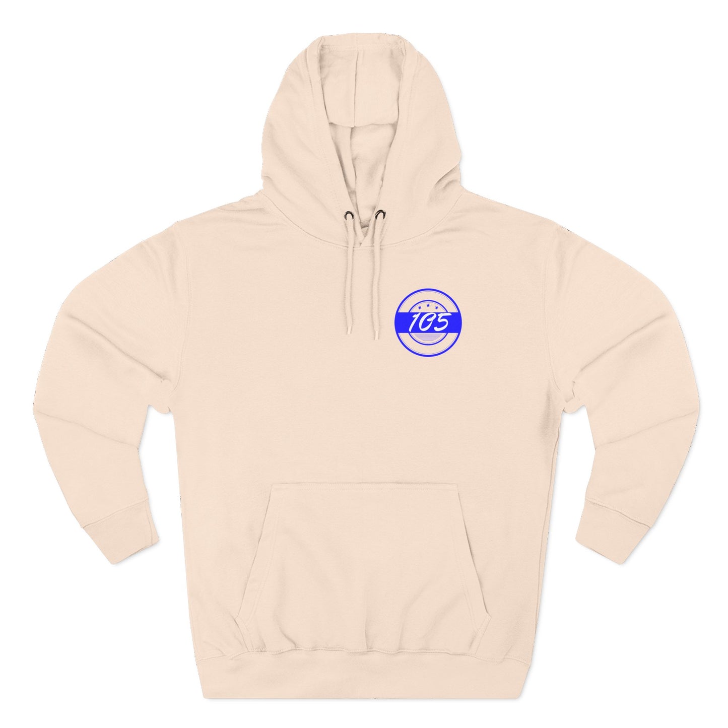 Adult 105 Christian Blue and White Letters Hoodie