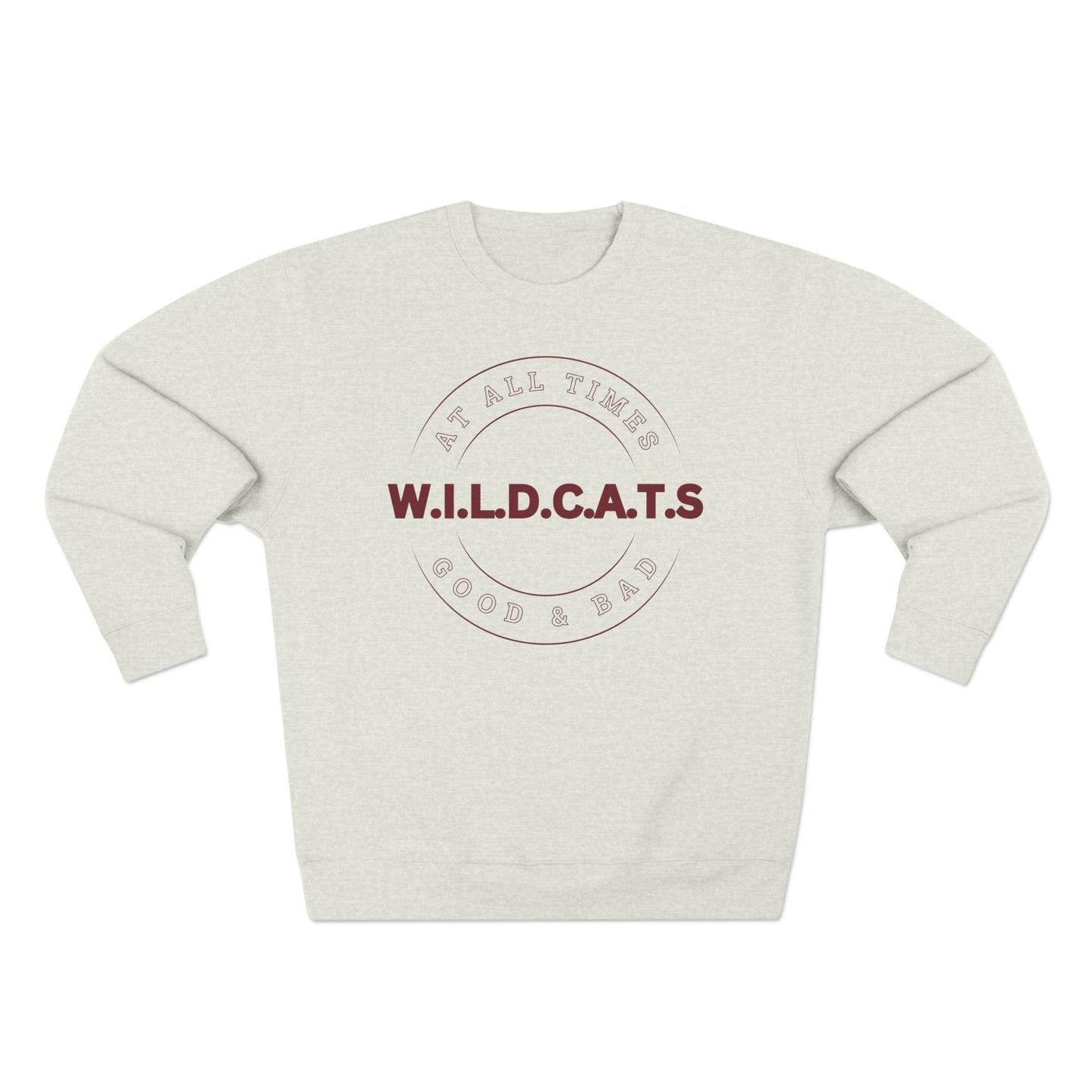Wildcats Christian Marron Letters & Picture Crewneck