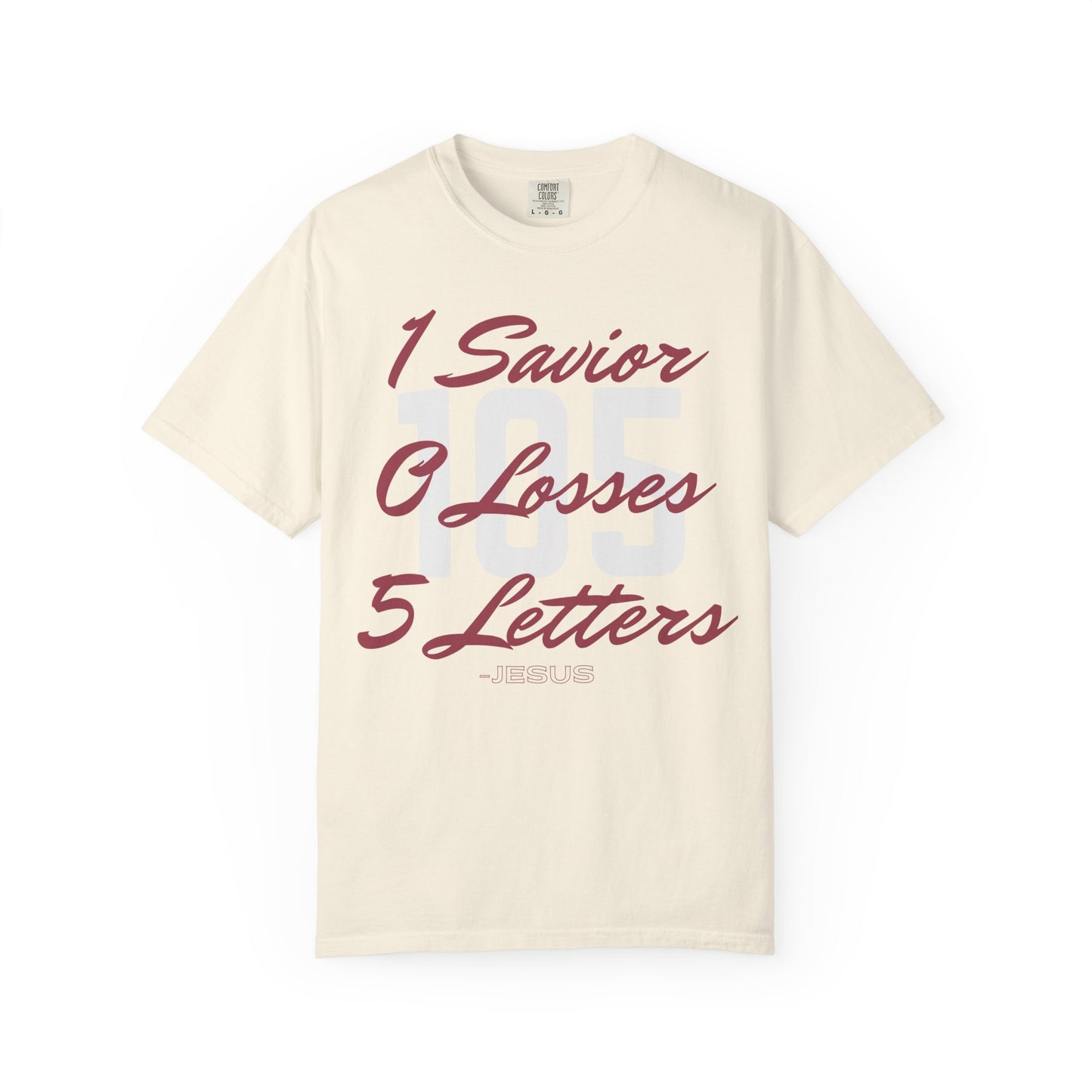 Adult 105 Christian Marron and White Letters