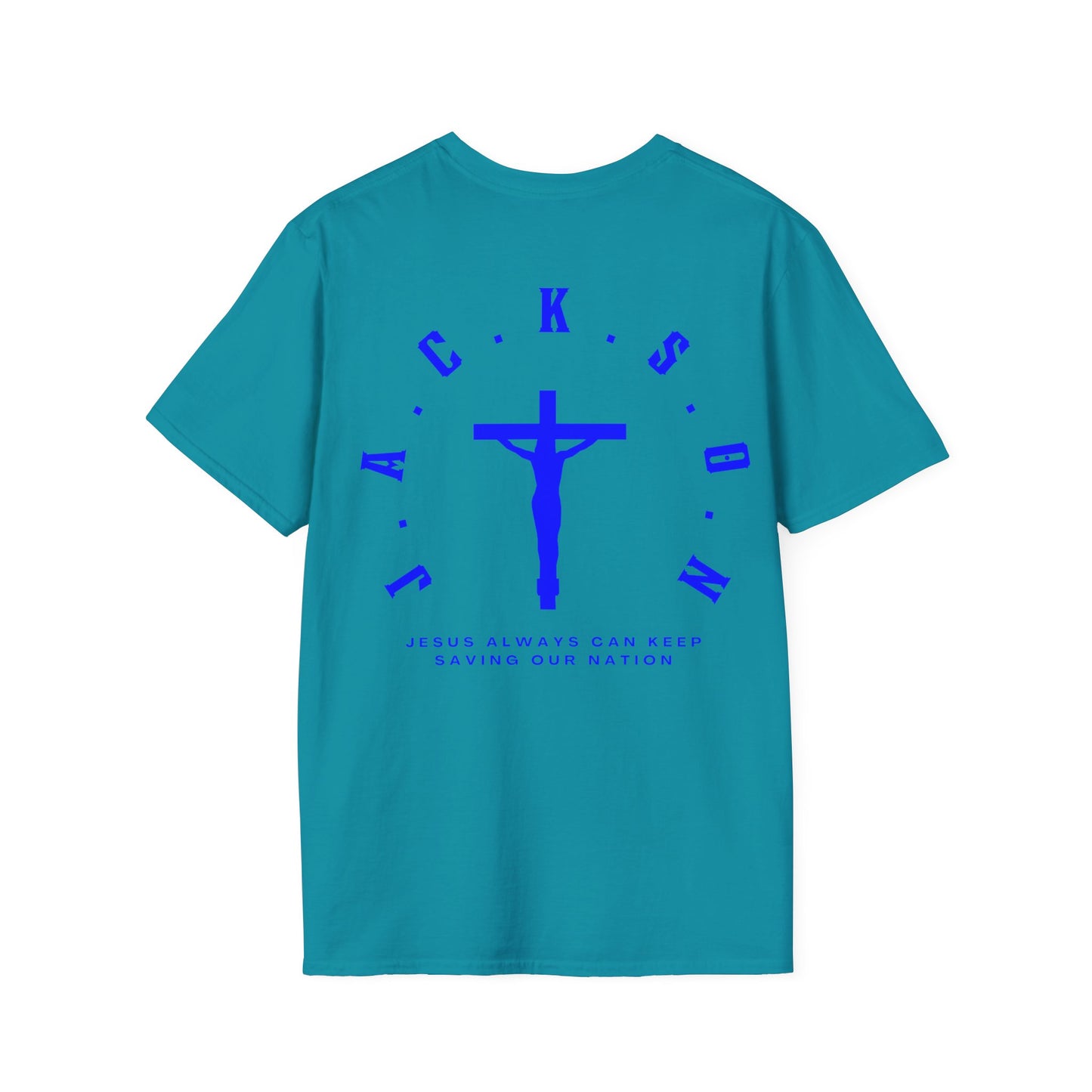 Jackson Believing Christian Blue Letters & Cross