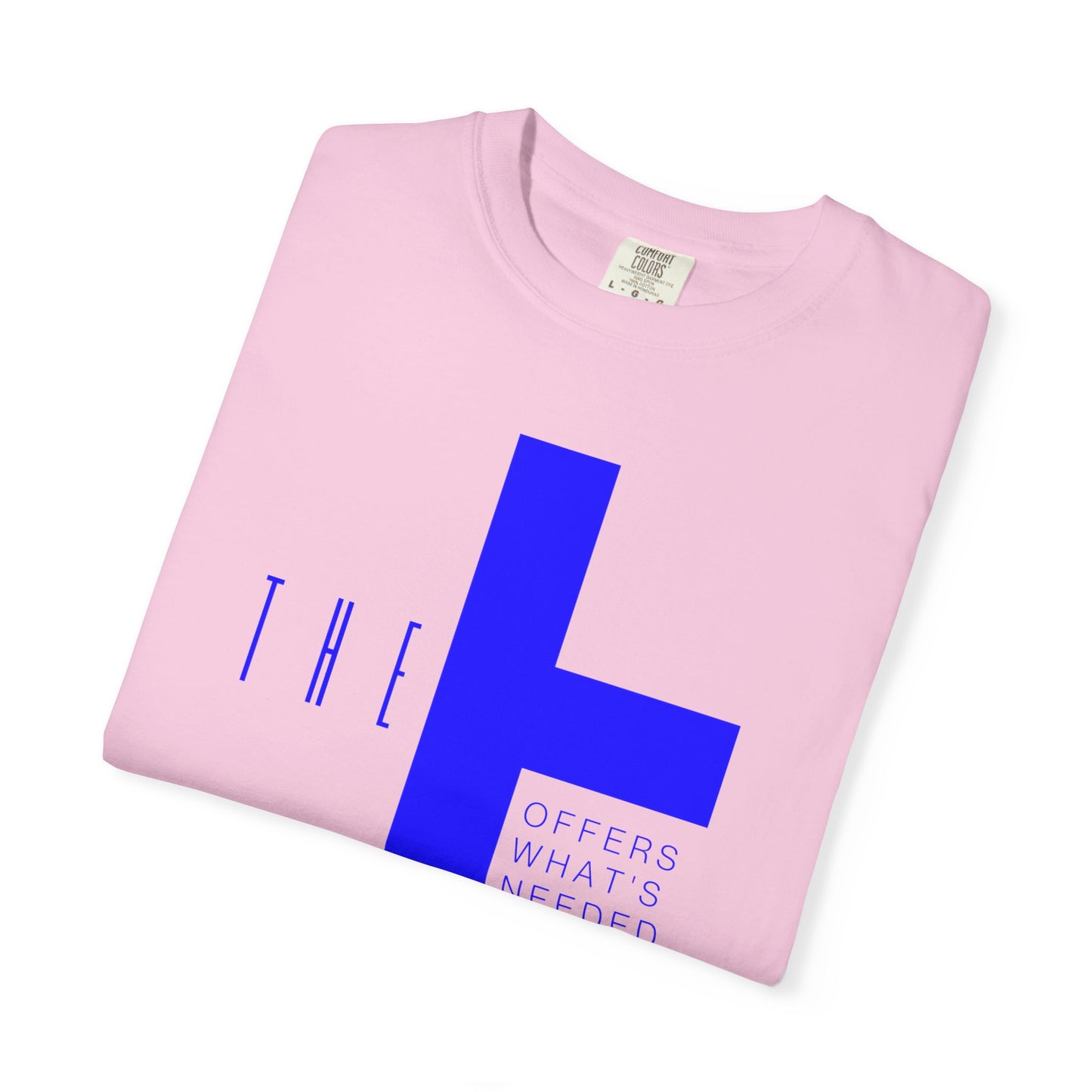 Adult T-Town Christian Blue Letters & Cross