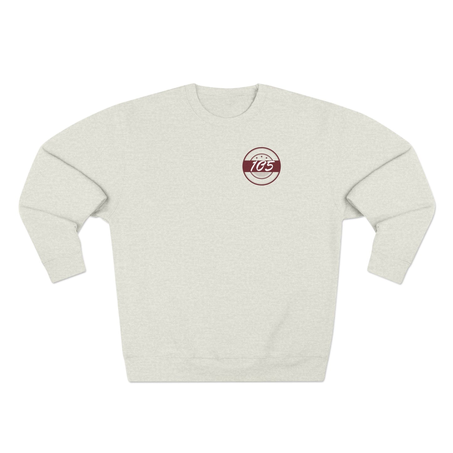 Adult 105 Christian Marron and White Letters Crewneck