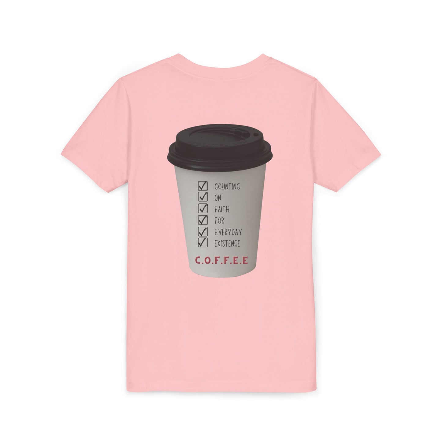 Youth Adult Coffee Christian White Letters & Image
