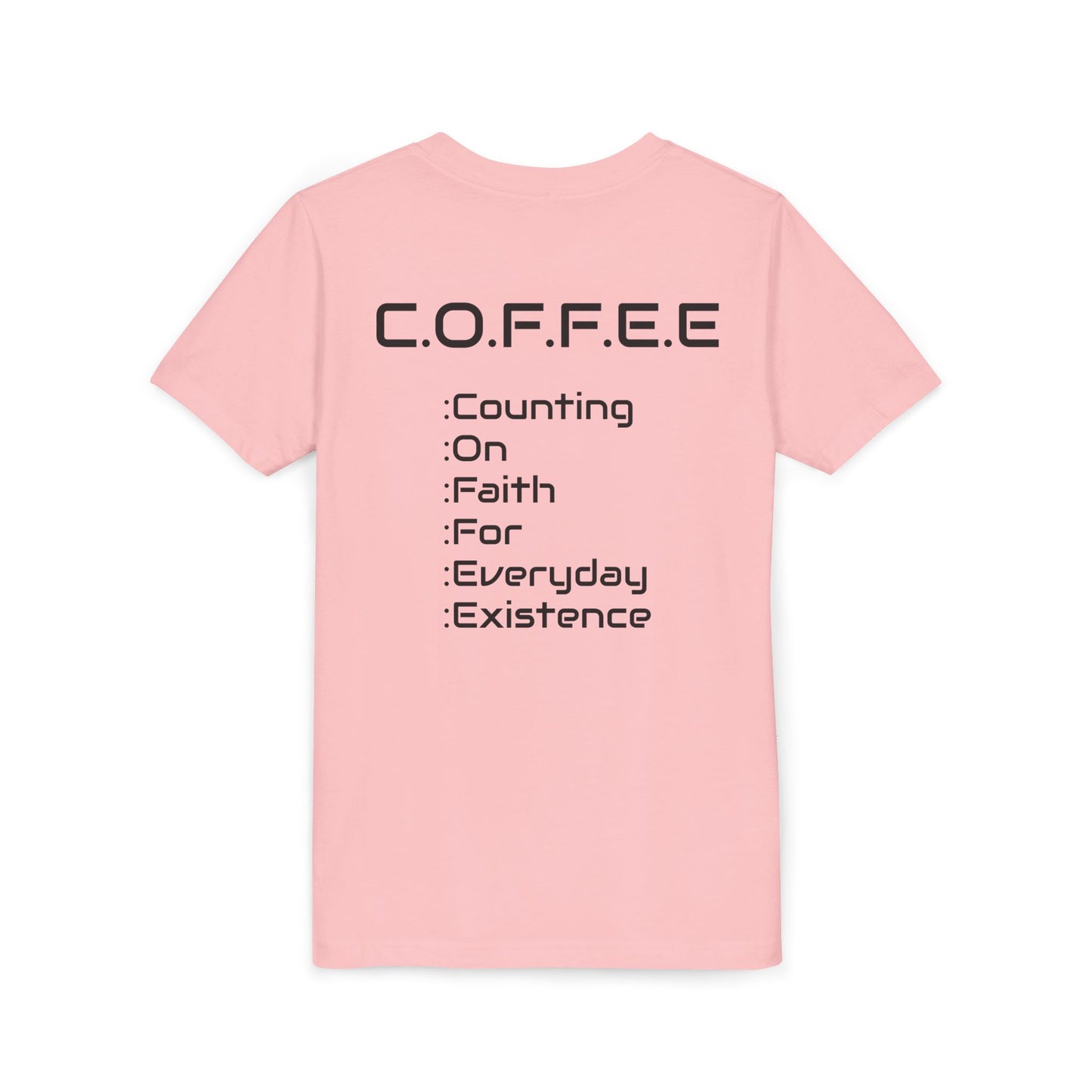 Youth Adult Coffee Christian Black Words Only