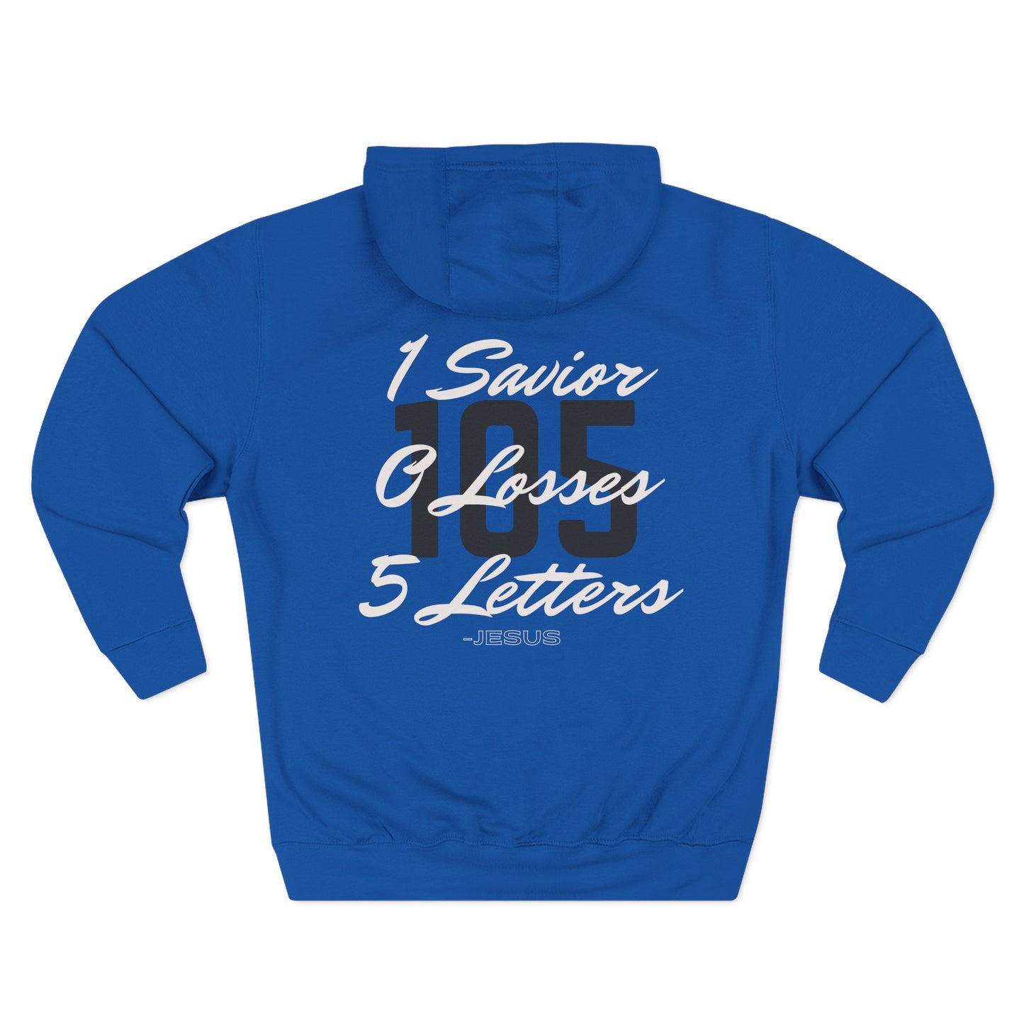 Adult 105 Christian White and Black Letters Hoodie