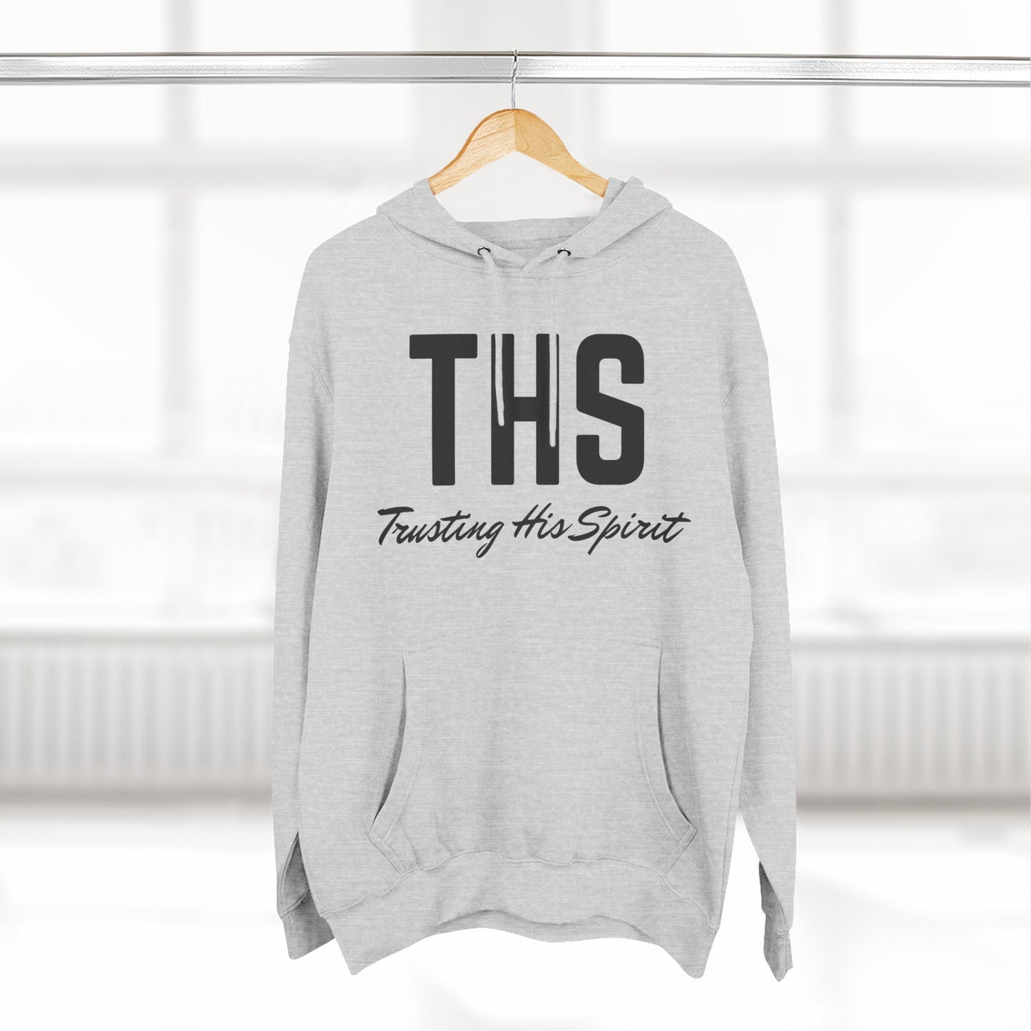 Adult THS Christian Black Letters Hoodie