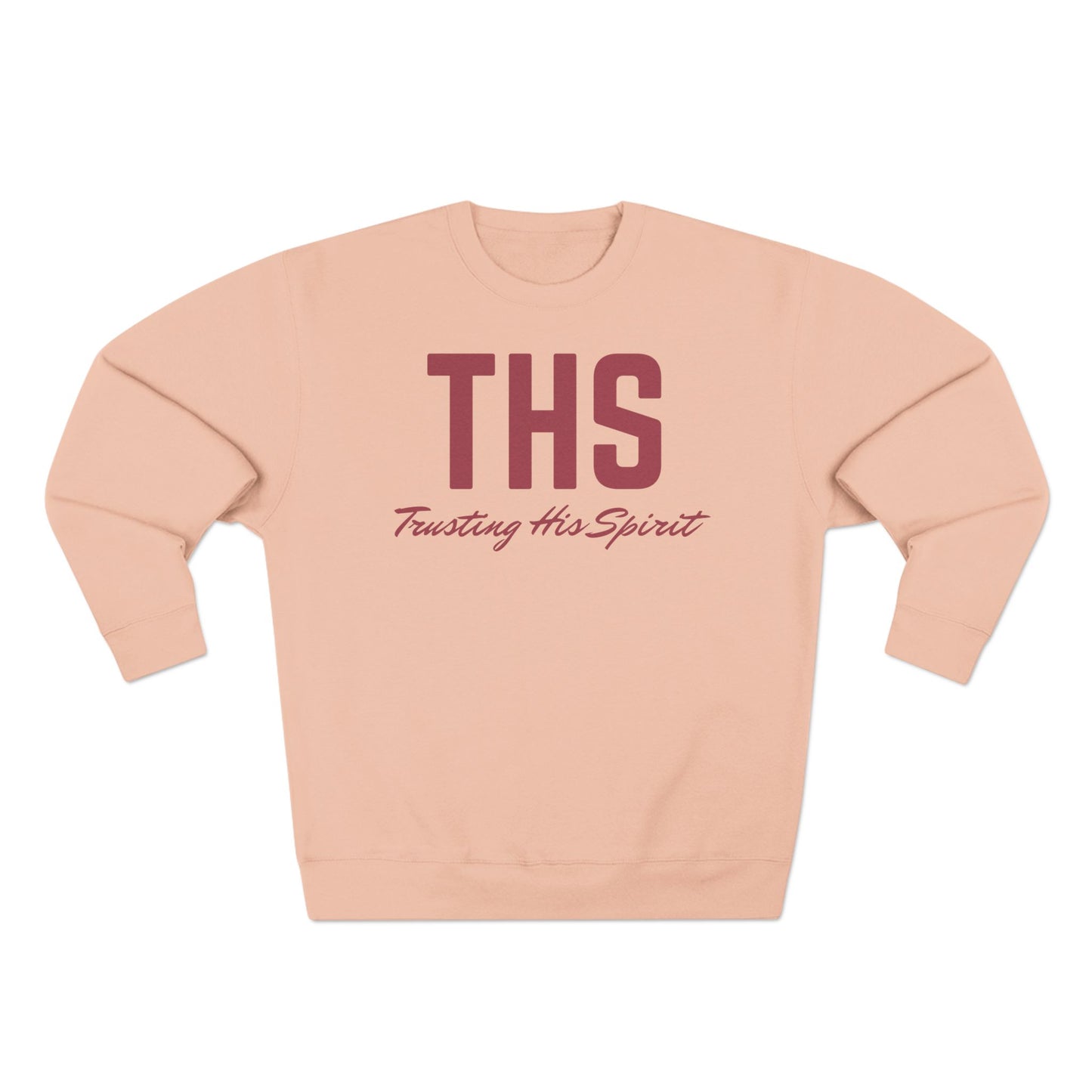 Adult THS Christian Marron Letters Crewneck