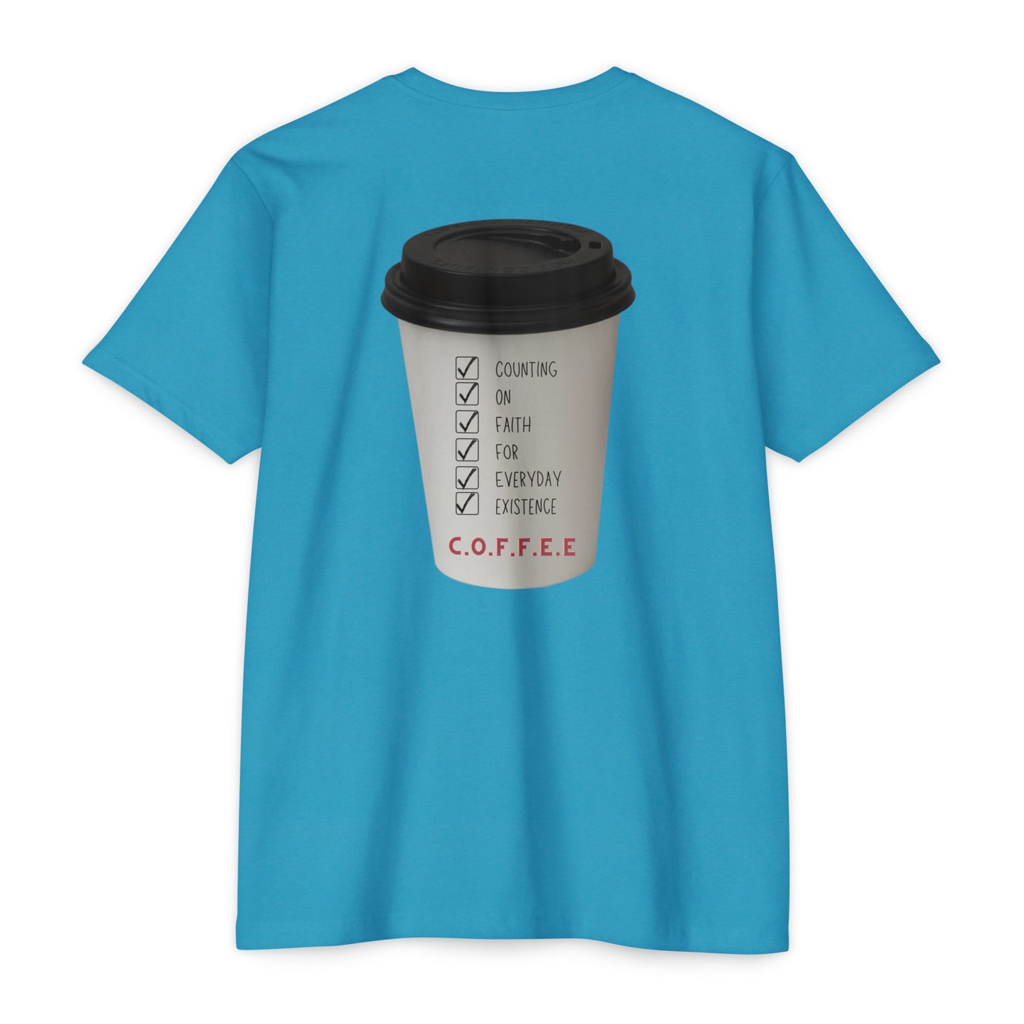 Adult Coffee Christian White Words & Image Blended
