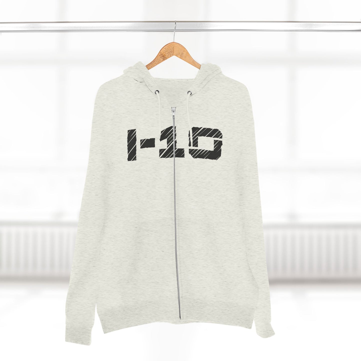 I-10 Christian Black Words Hoodie Zipper