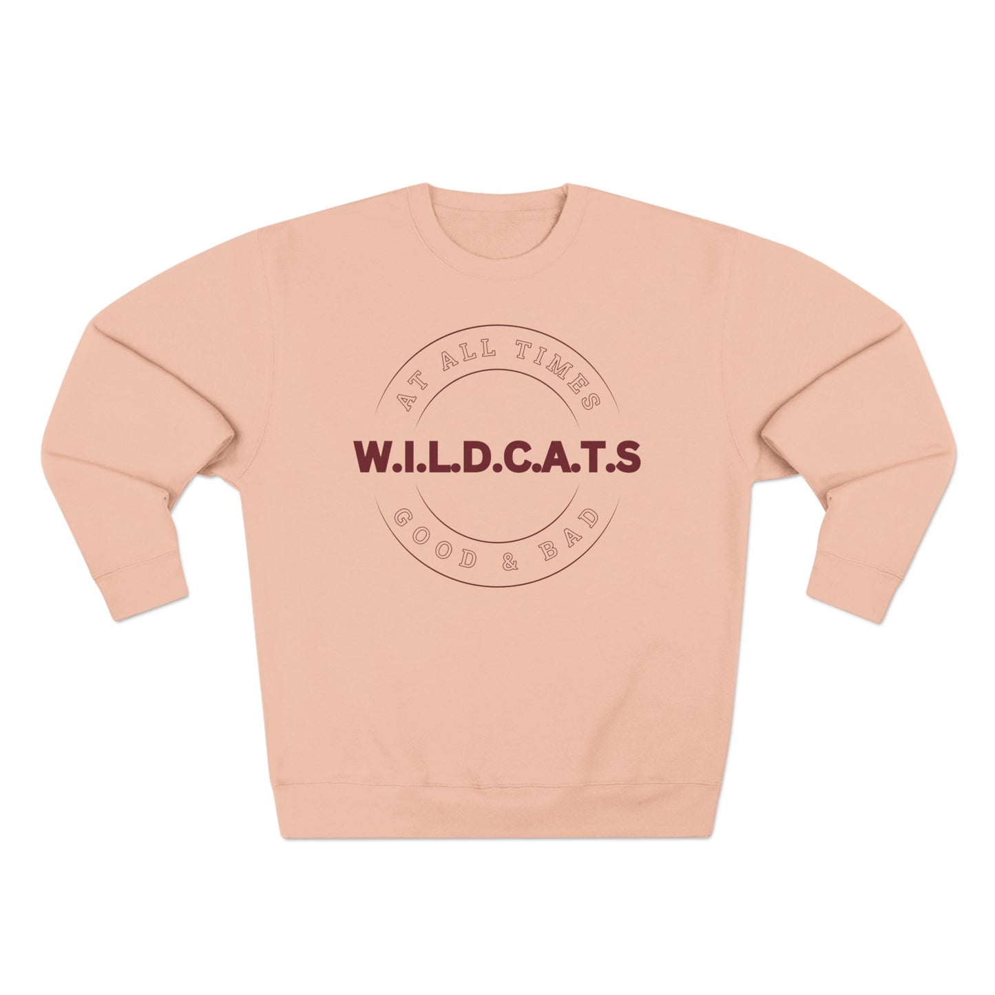 Wildcats Christian Marron Letters & Picture Crewneck