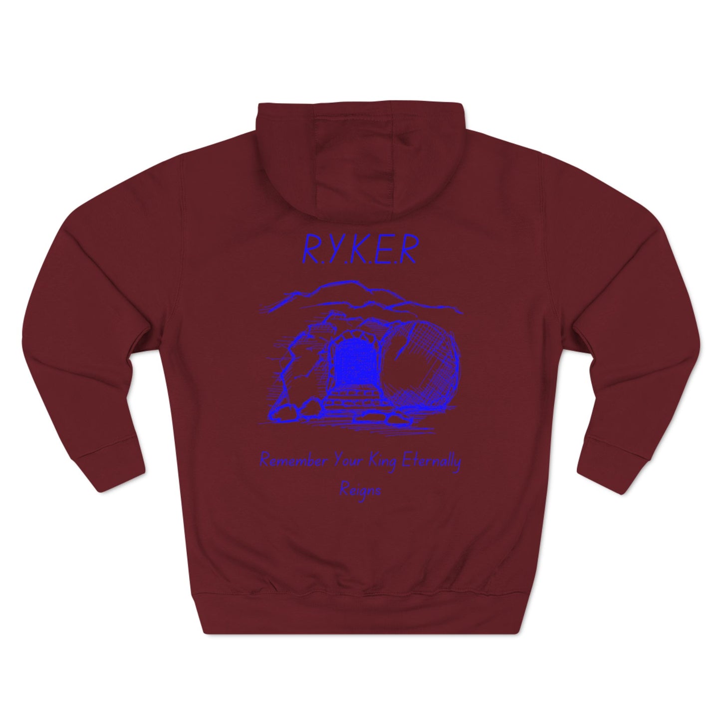 RYKER Christian Blue Letters Hoodie