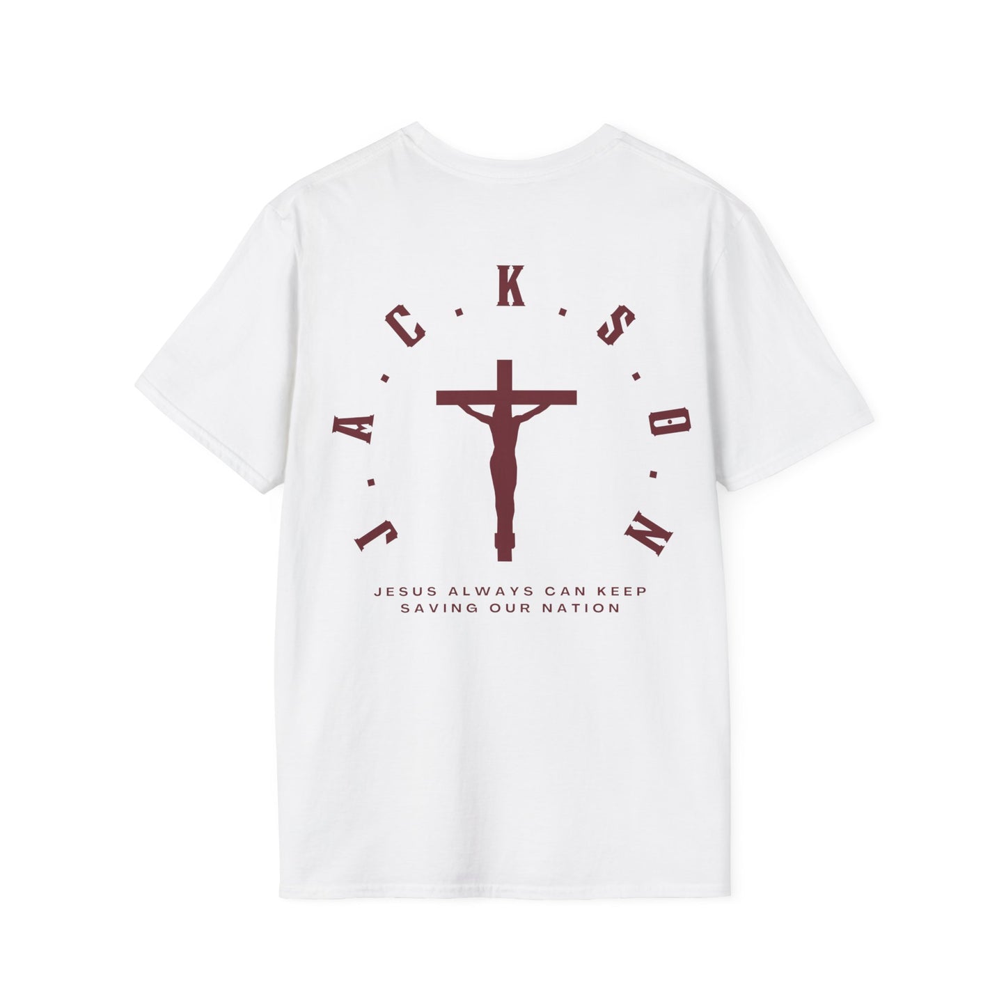Jackson Believing Christian Marron Letters & Cross