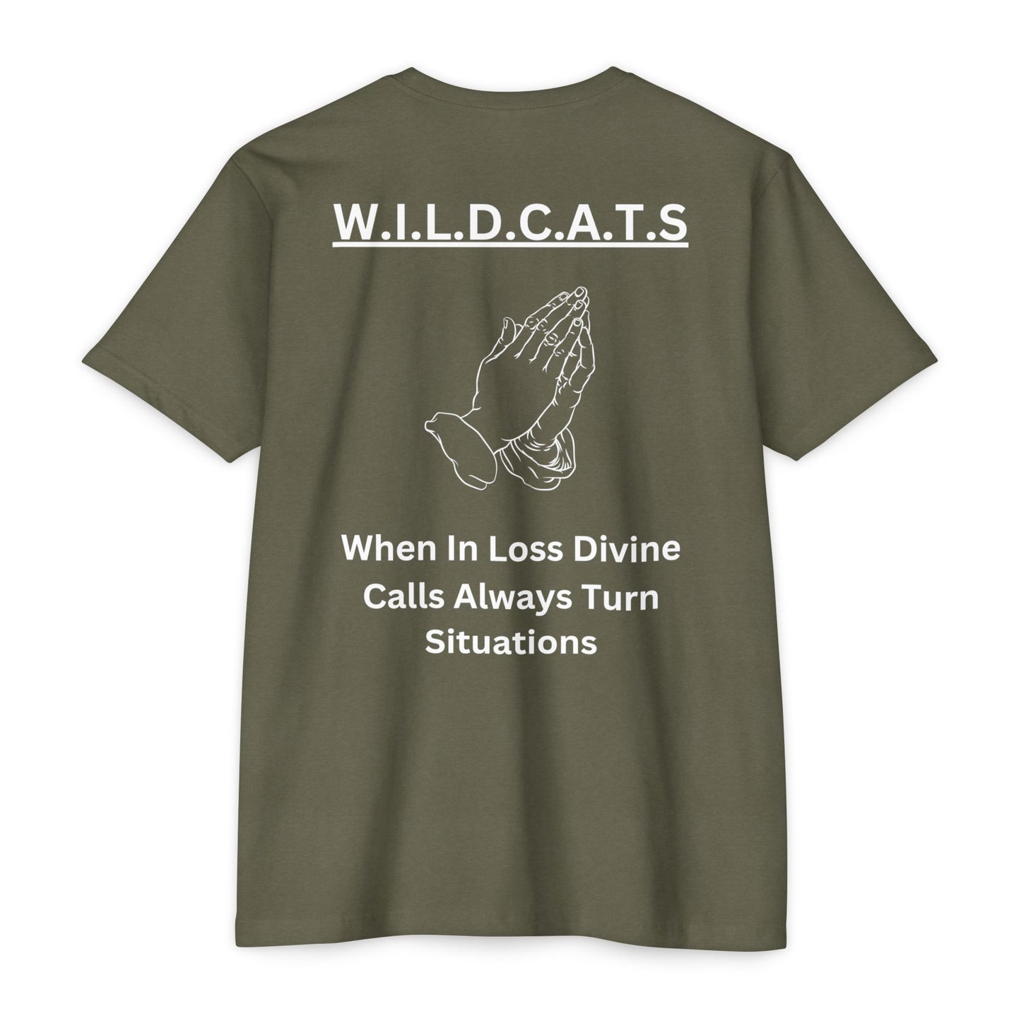 Wildcats Christian White Letters & Picture