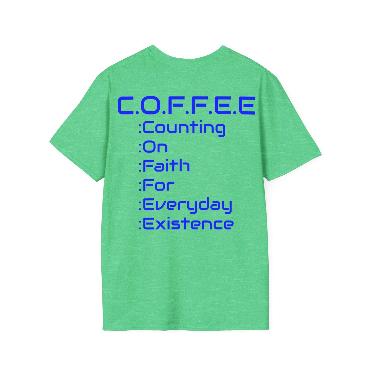 Adult Coffee Christian Blue Words Only