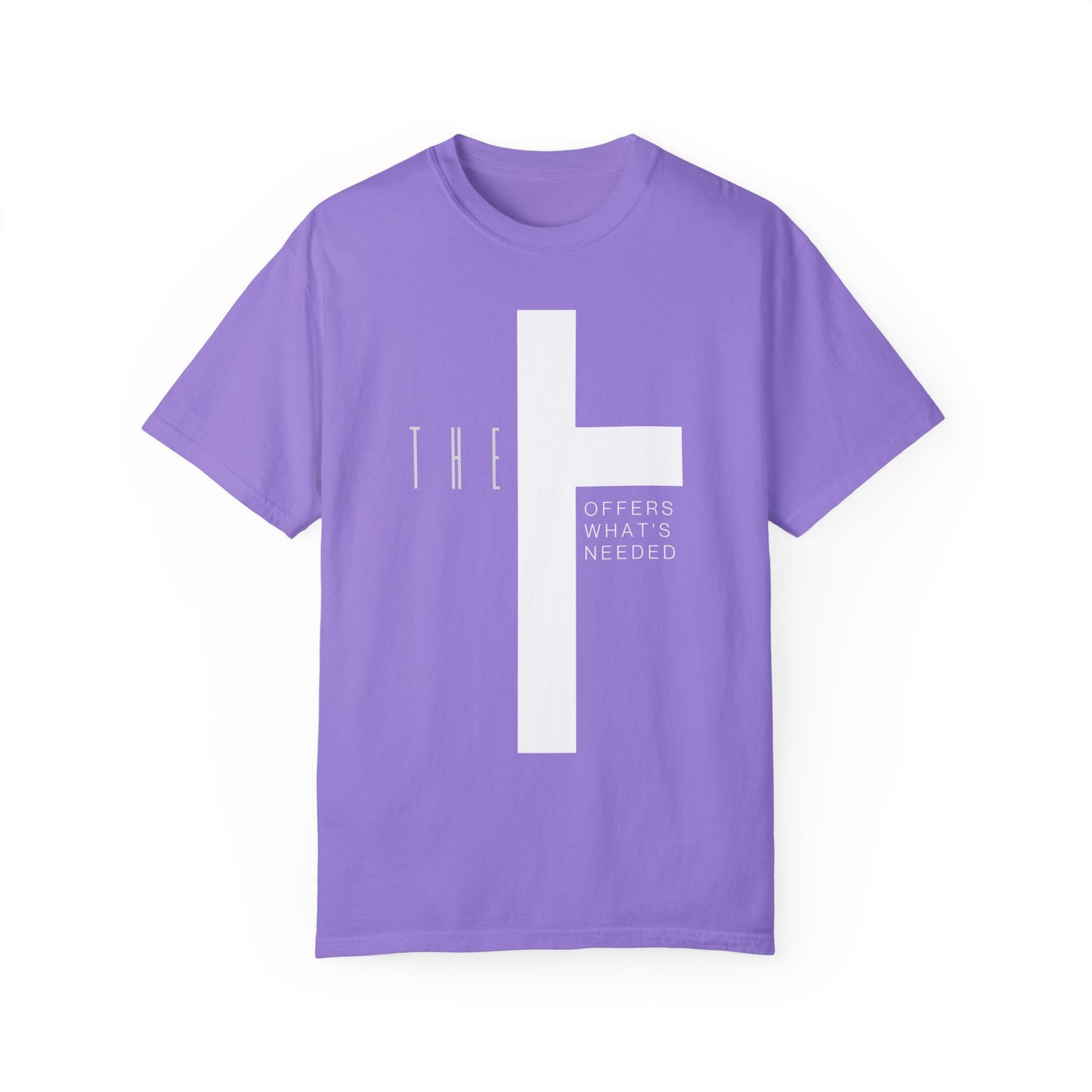 Adult T-Town Christian White Letters & Cross