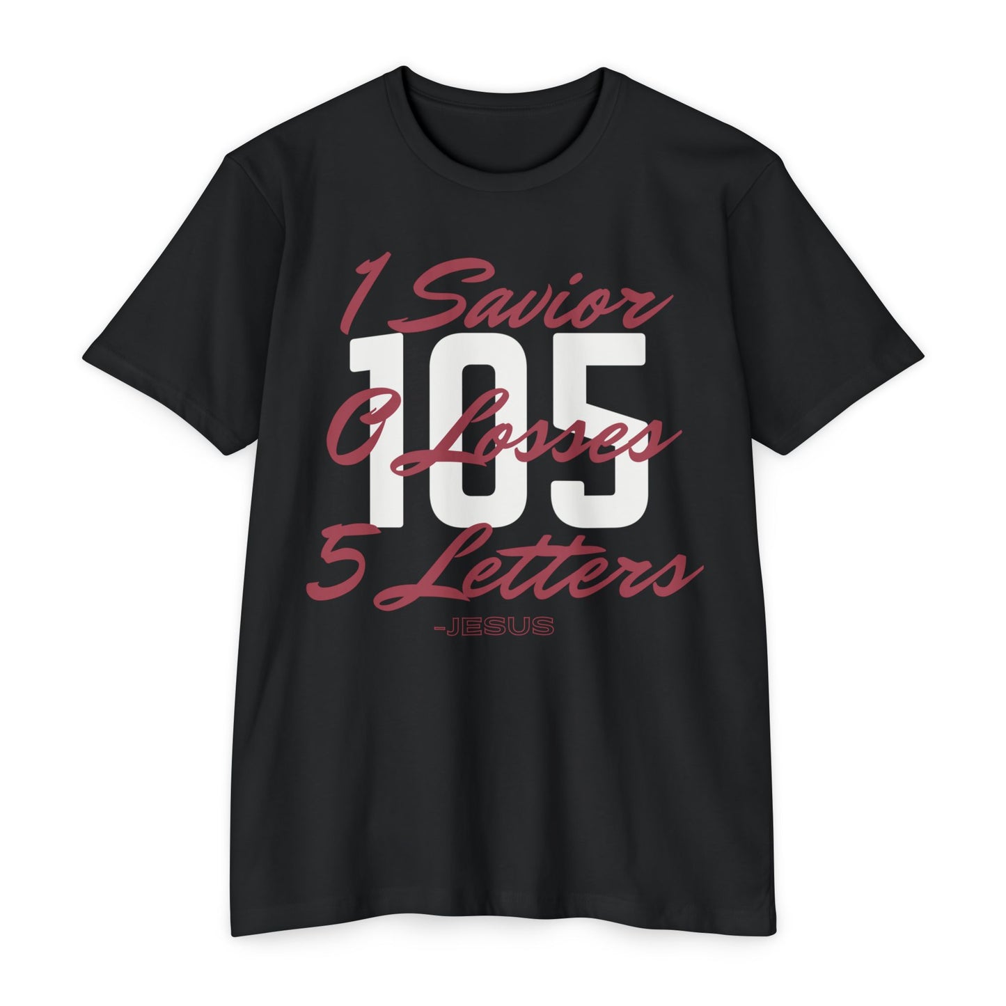 Adult 105 Christian Marron and White Letters Blended