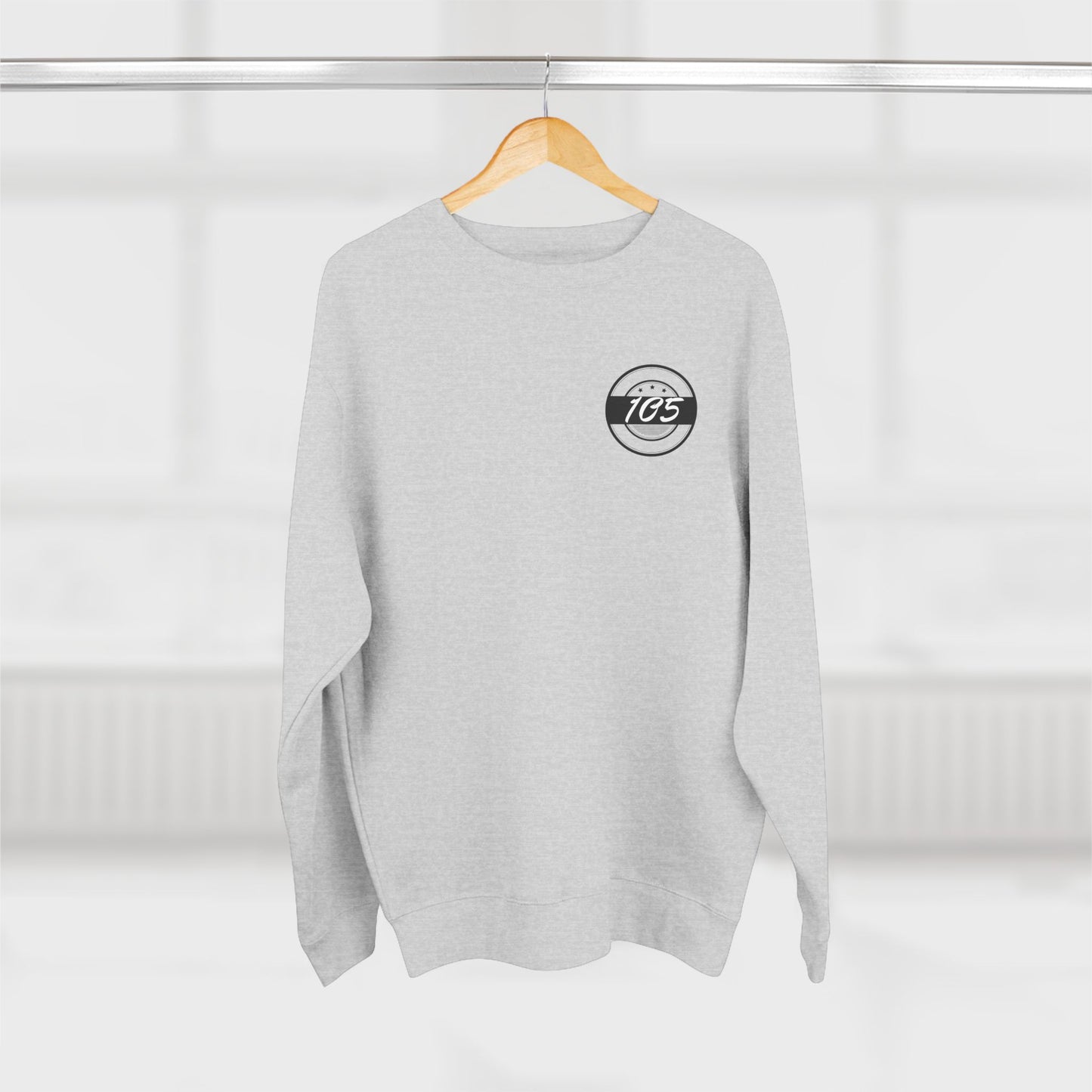 Adult 105 Christian Black and White Letters Crewneck