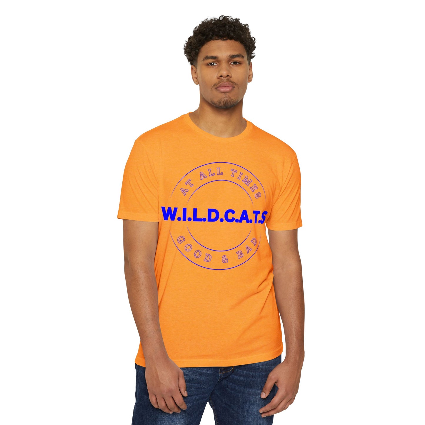 Wildcats Christian Blue Letters & Picture