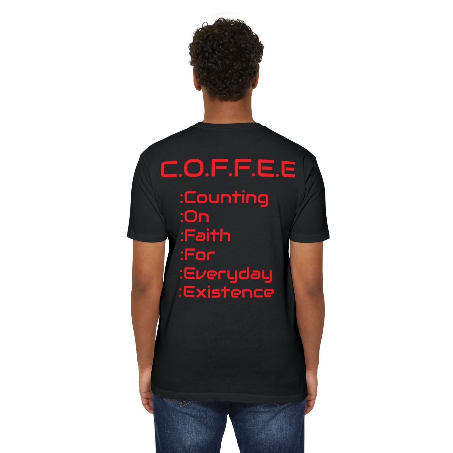 Adult Coffee Christian Red Words Only Blended