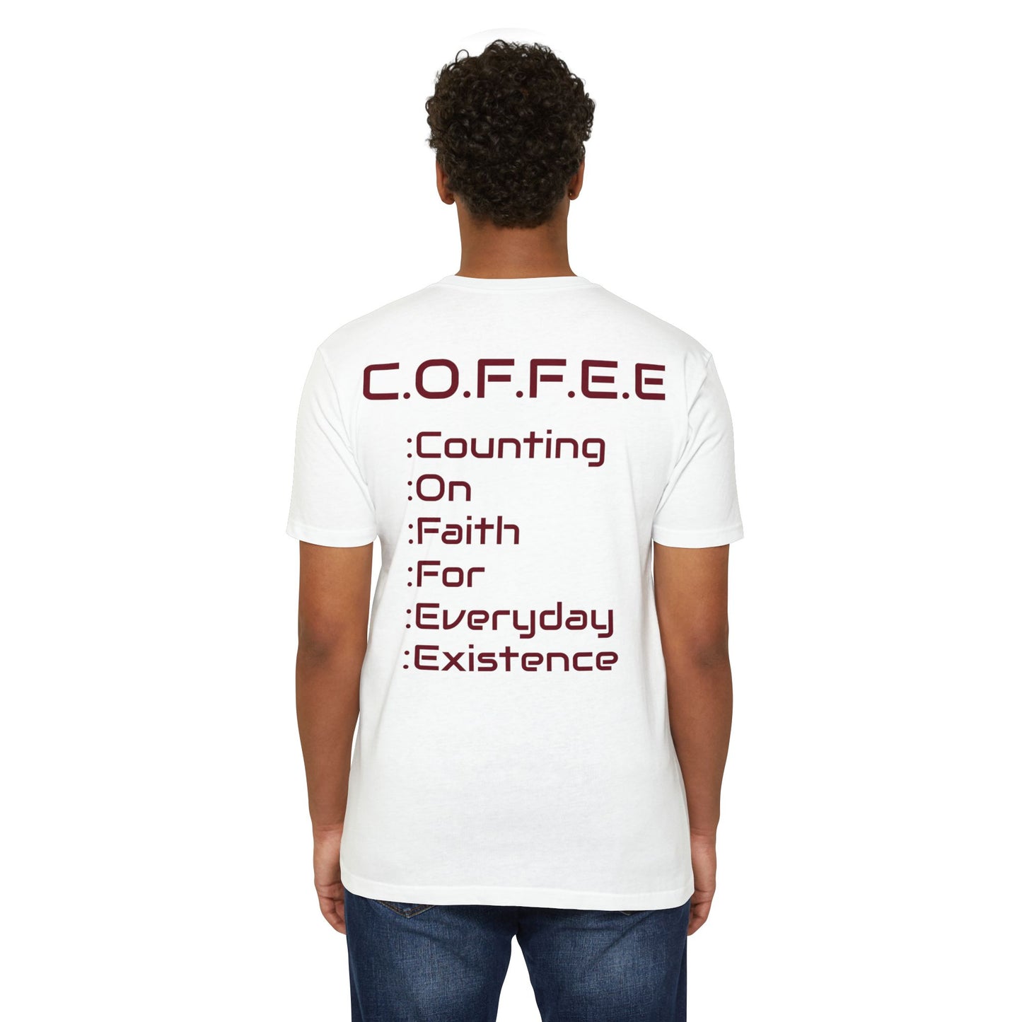 Adult Coffee Christian Marron Words Only Blended