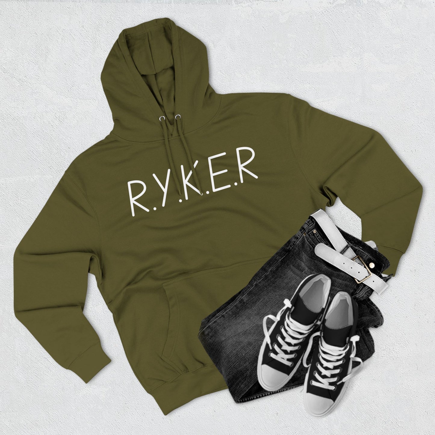 RYKER Christian White Letters Hoodie
