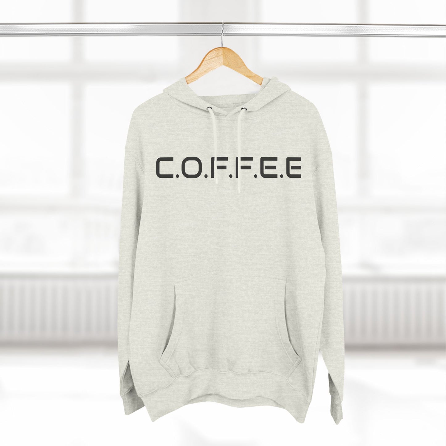 Adult Coffee Christian Black Words Only Hoodie