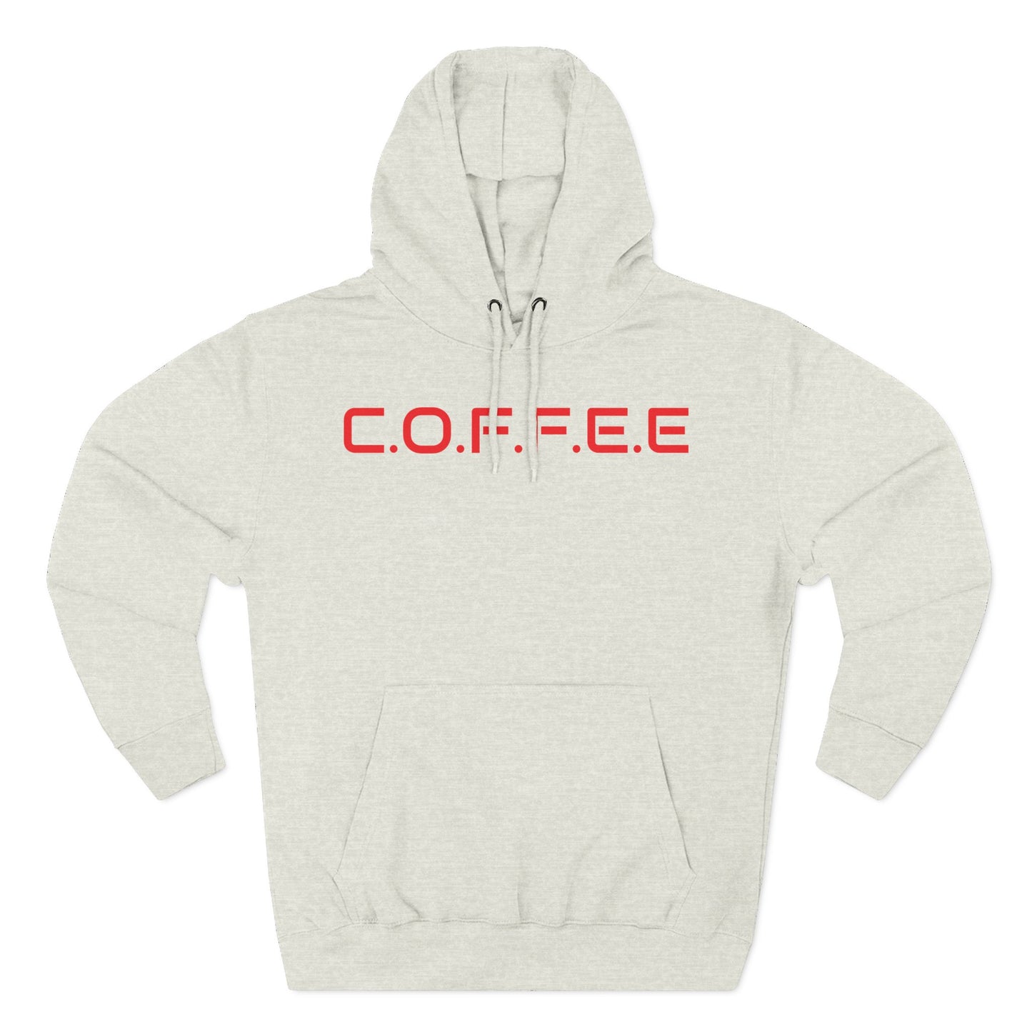 Adult Coffee Christian Red Words Only Hoodie