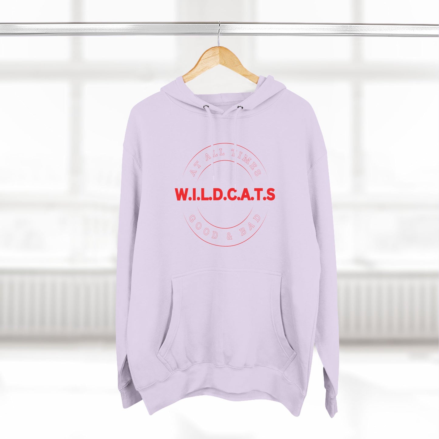 Wildcats Christian Red Letters & Picture Hoodie
