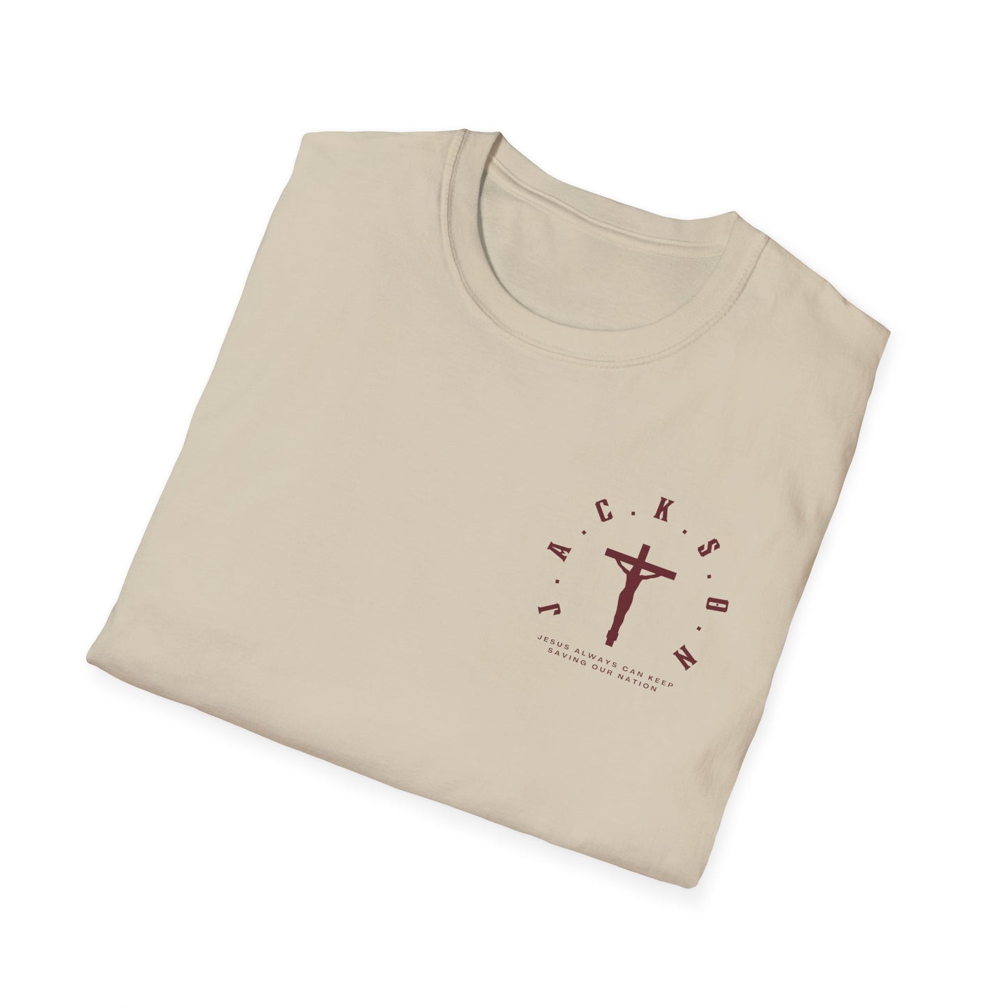 Jackson Believing Christian Marron Letters & Cross