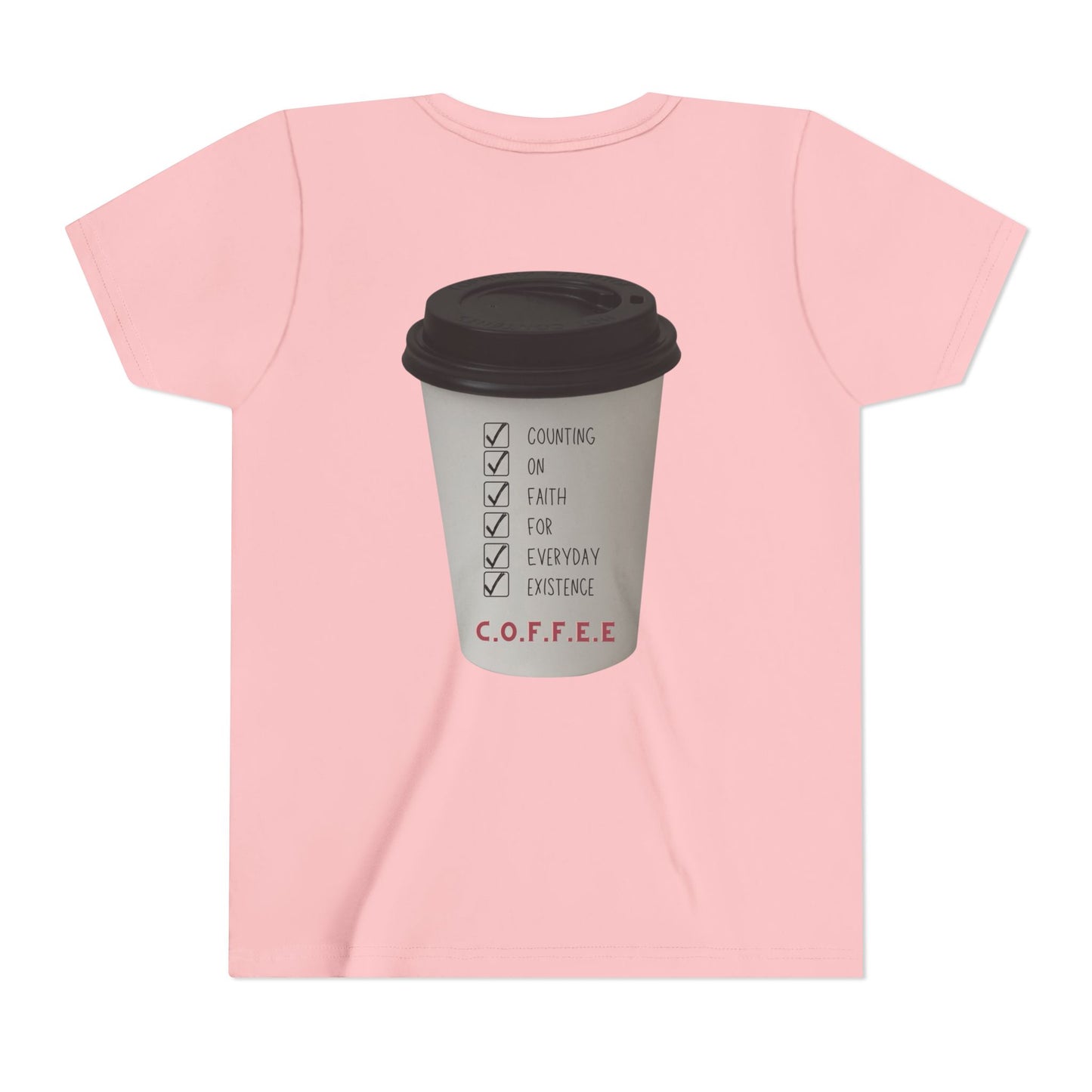 Youth Adult Coffee Christian White Letters & Image