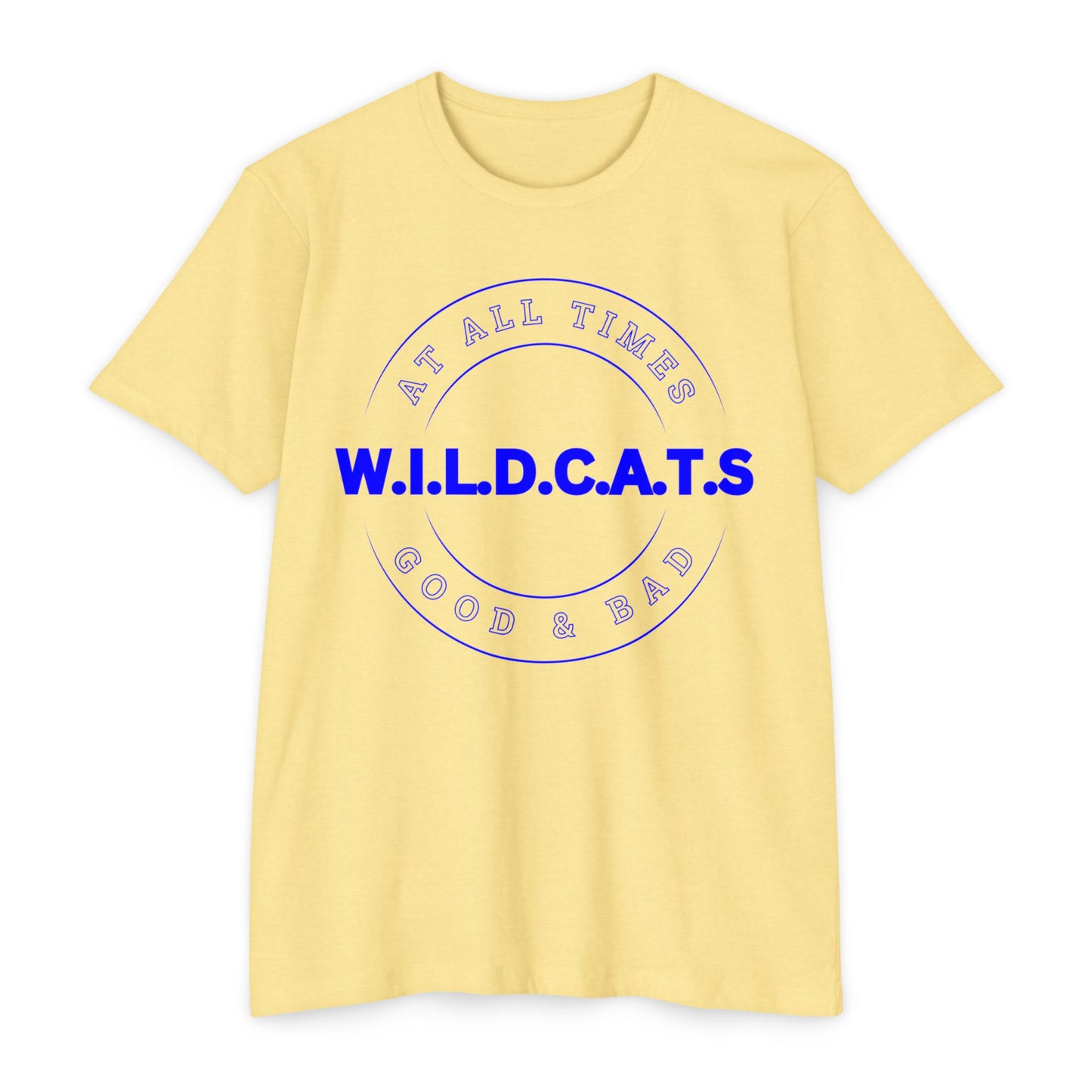 Wildcats Christian Blue Letters & Picture