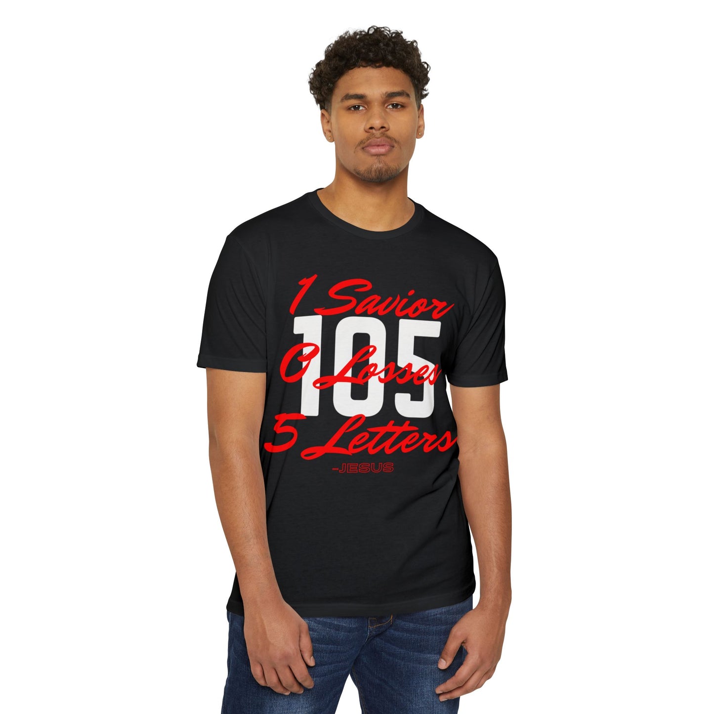 Adult 105 Christian Red and White Letters Blended