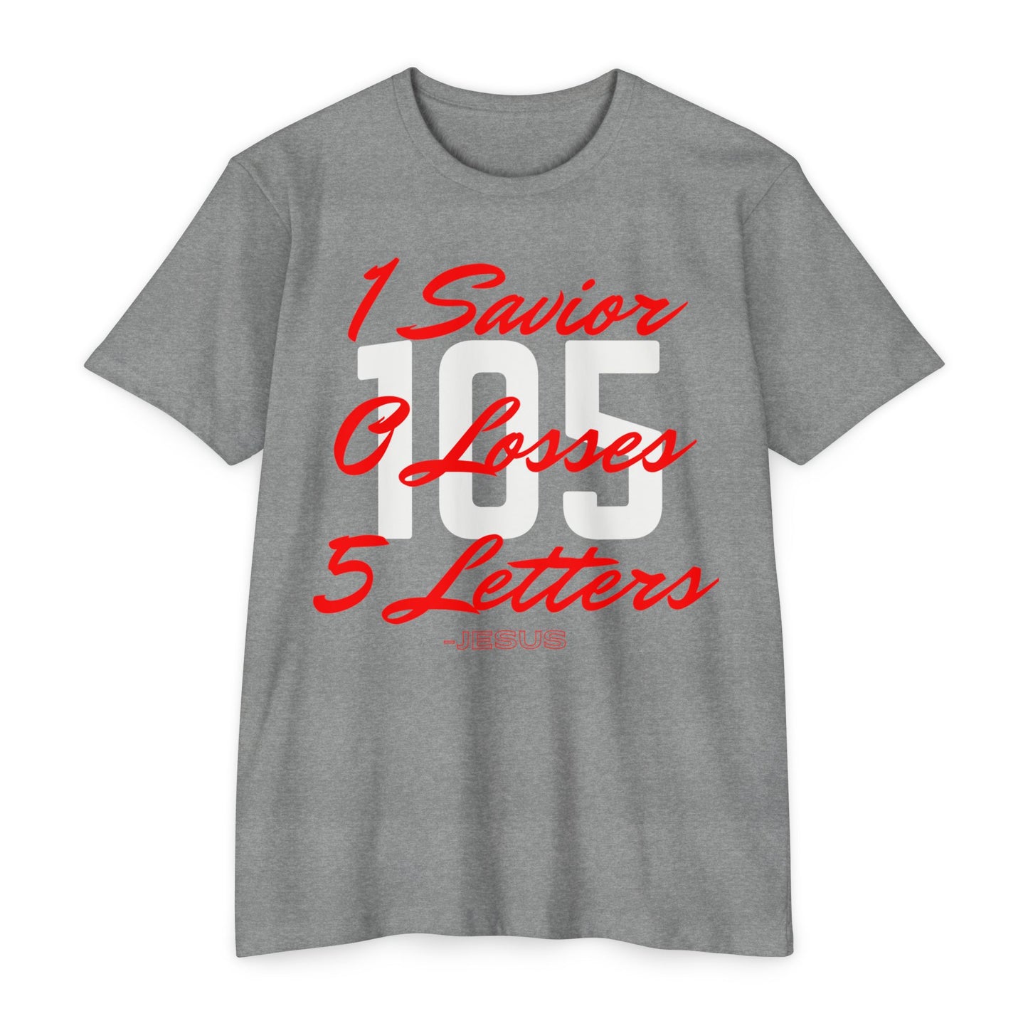 Adult 105 Christian Red and White Letters Blended