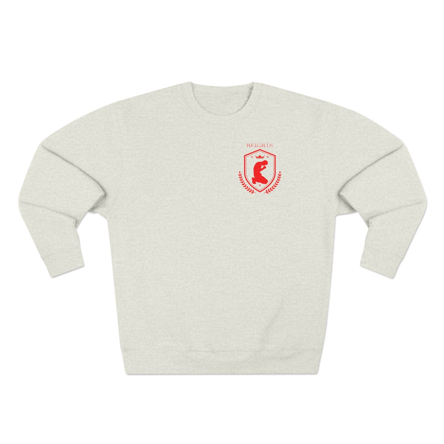 Heights Christian Red Letters & Image Crewneck