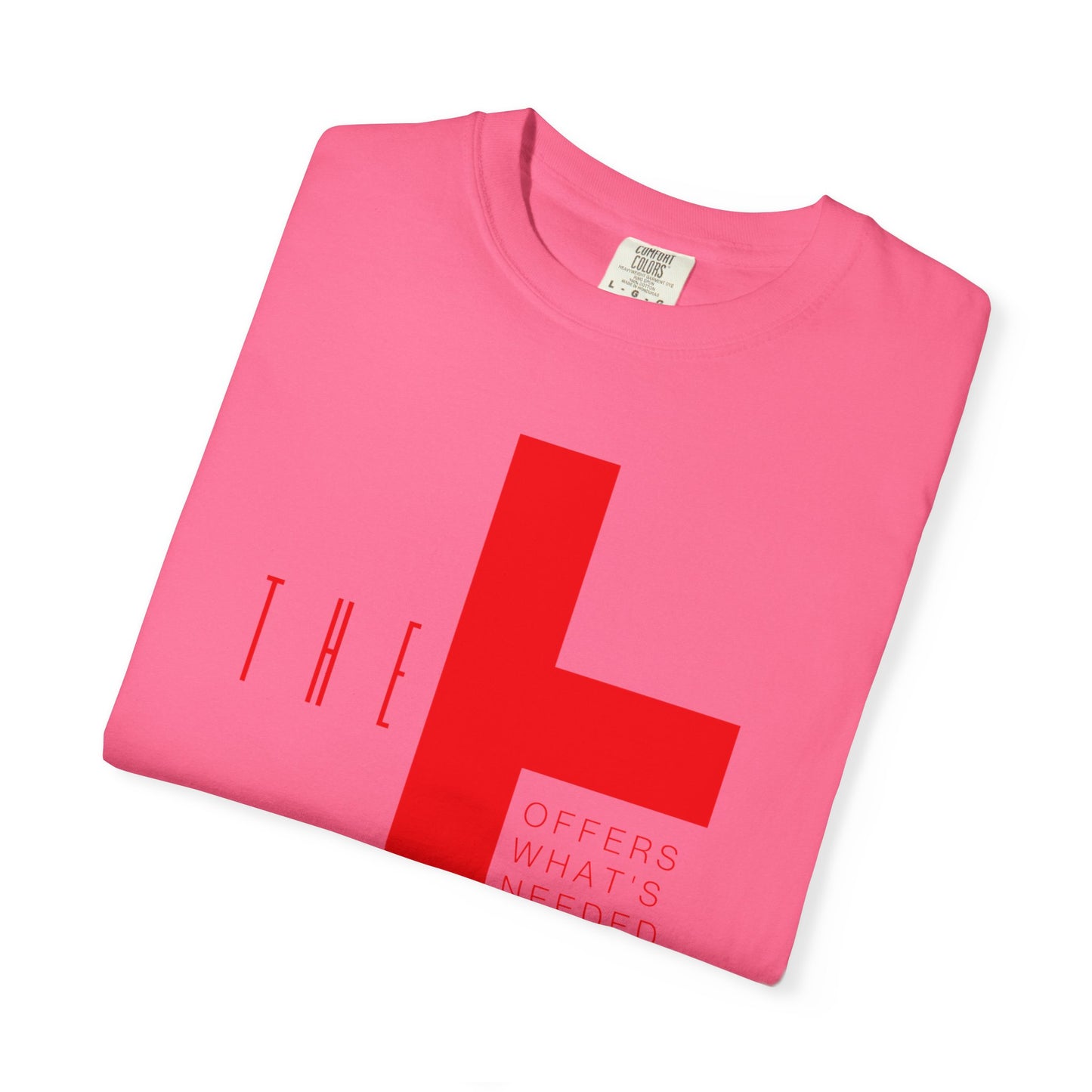 Adult T-Town Christian Red Letters & Cross