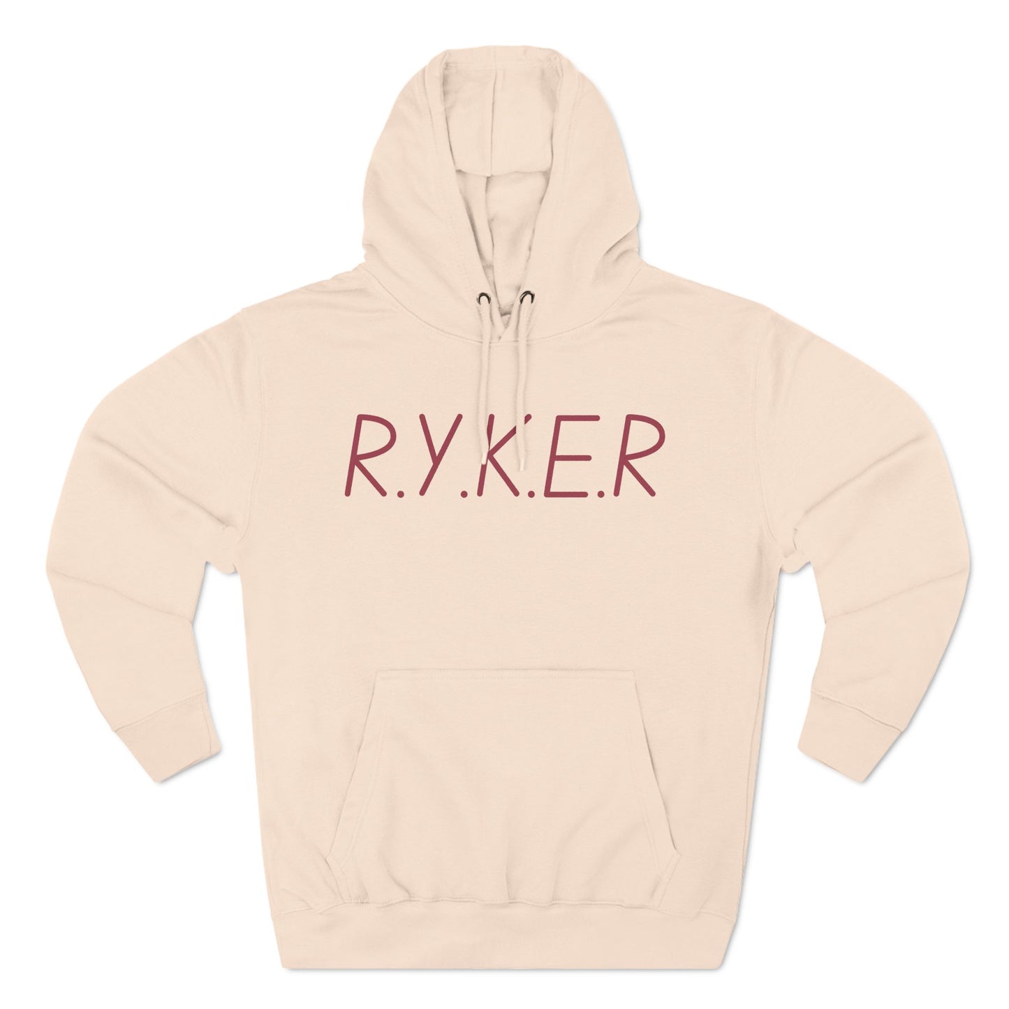 RYKER Christian Marron Letters Hoodie