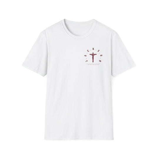 Jackson Believing Christian Marron Letters & Cross